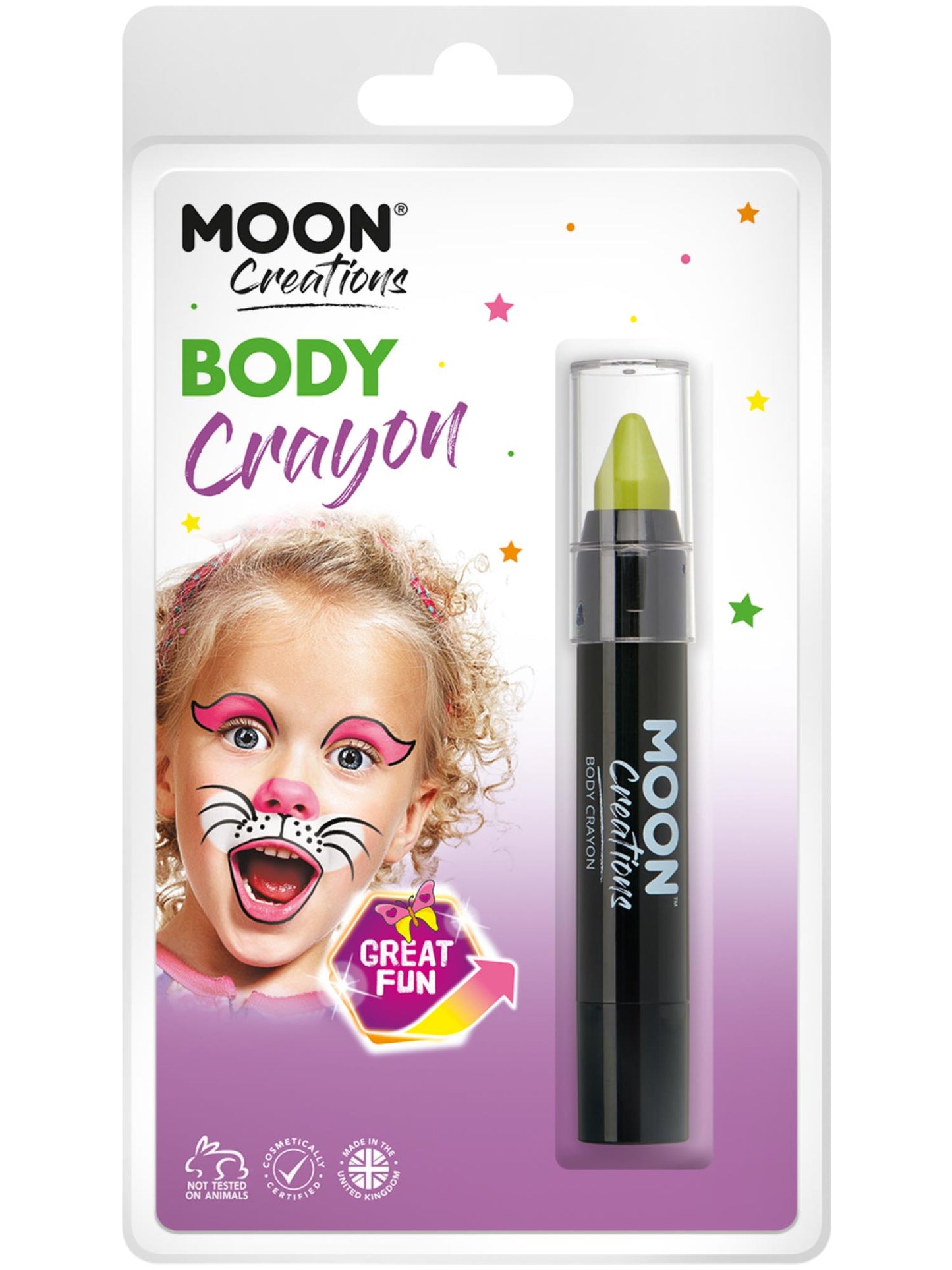 Moon Creations Body Crayons, Lime Green Wholesale