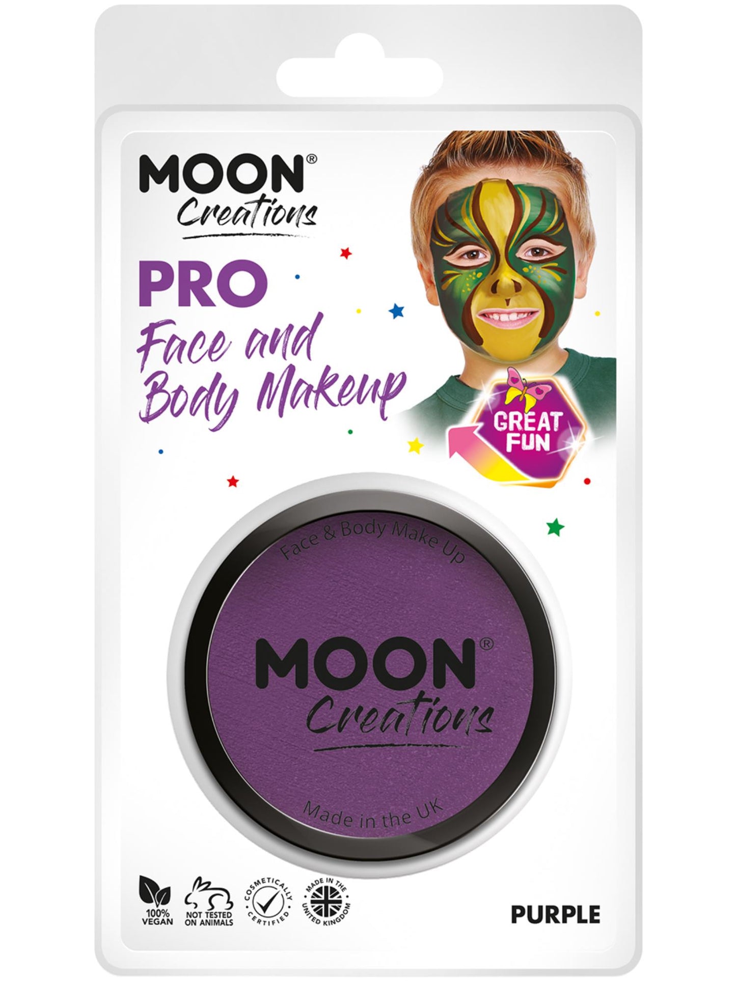 Moon Creations Pro Face Paint Cake Pot, Purple Wholesale