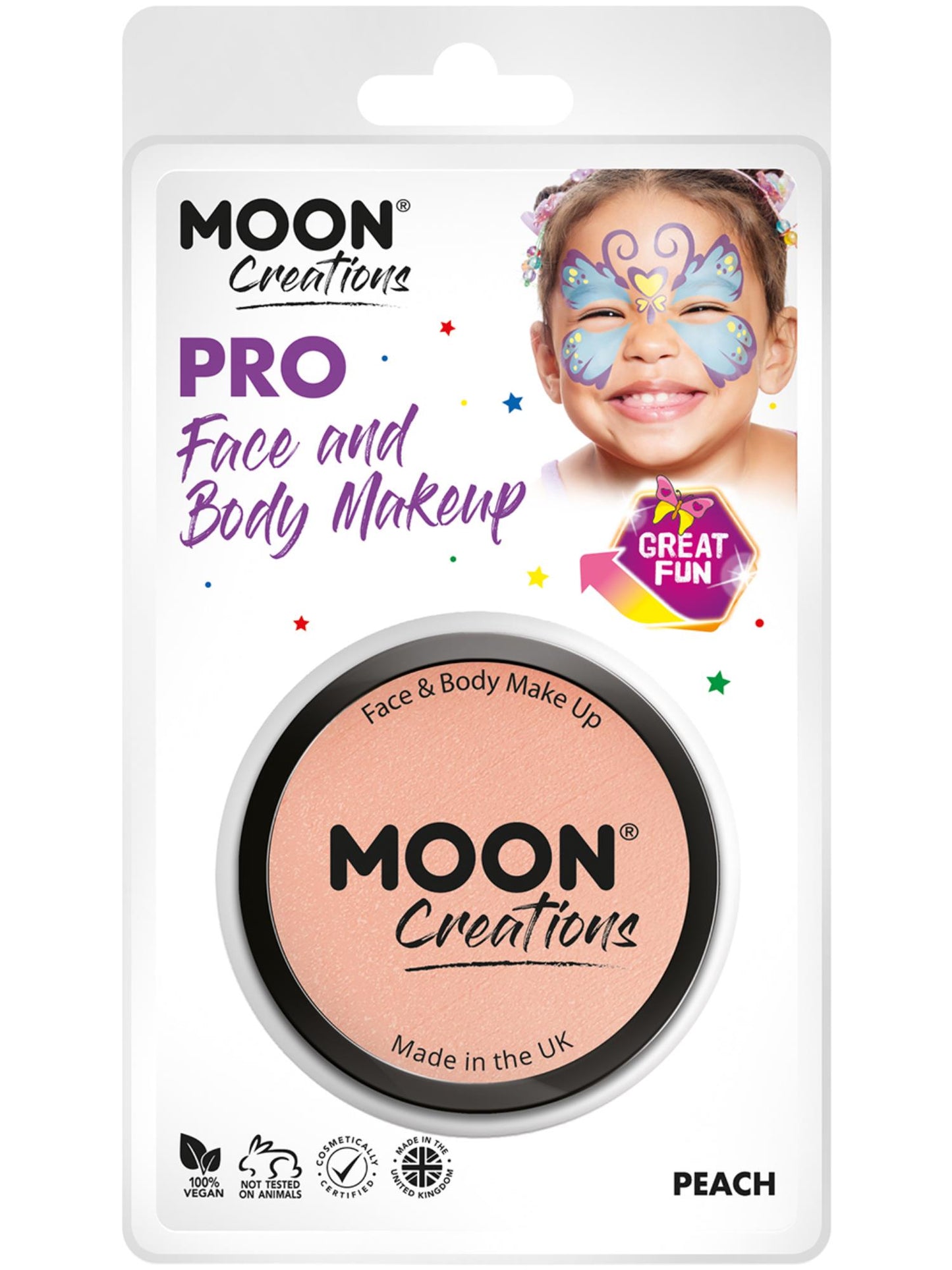 Moon Creations Pro Face Paint Cake Pot, Peach Wholesale