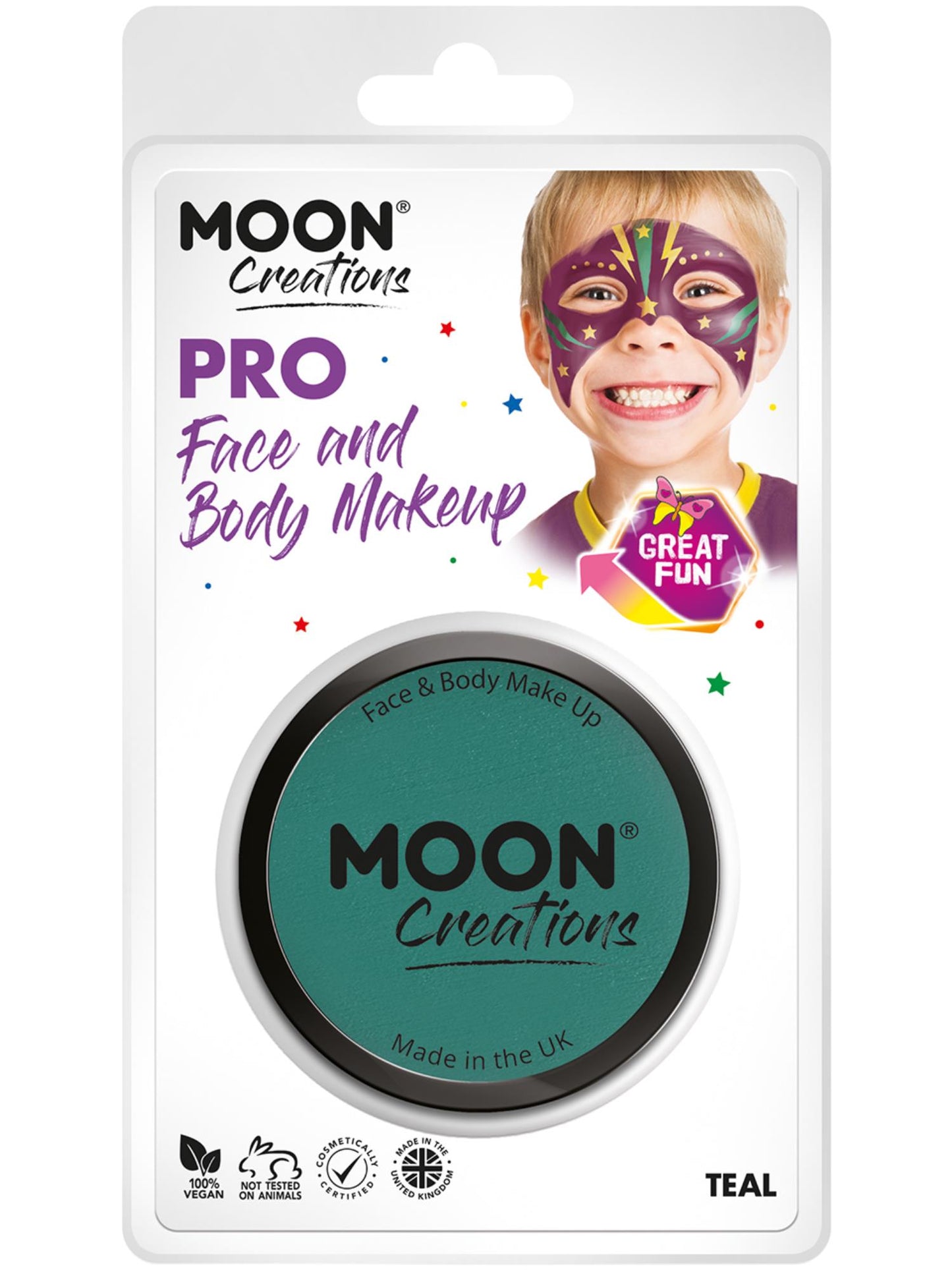 Moon Creations Pro Face Paint Cake Pot, Teal Wholesale