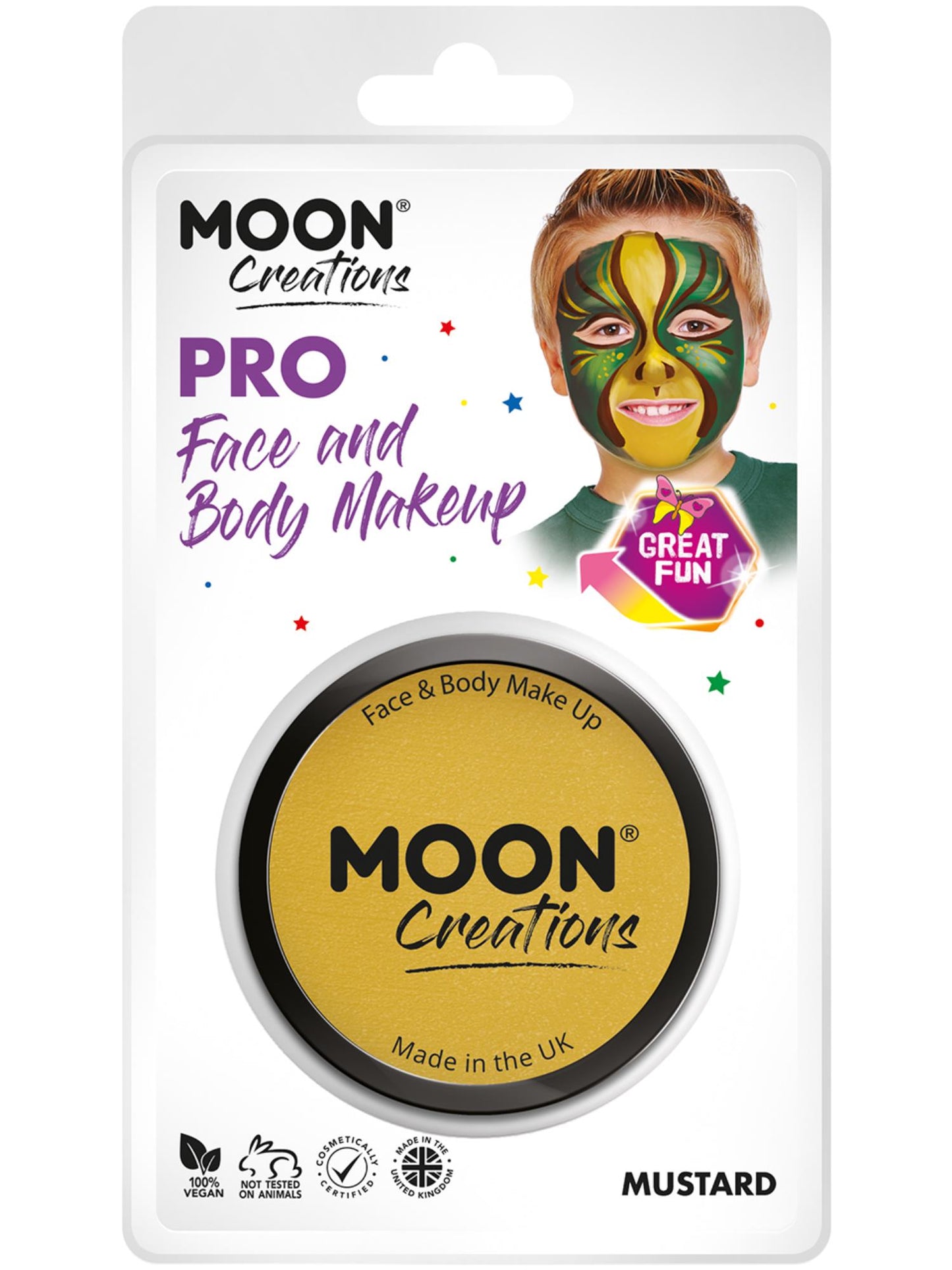 Moon Creations Pro Face Paint Cake Pot, Mustard Wholesale