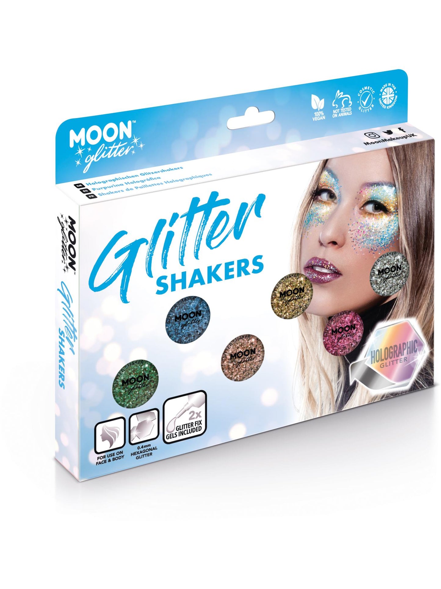 Moon Glitter Holographic Glitter Shakers, Assorted Wholesale