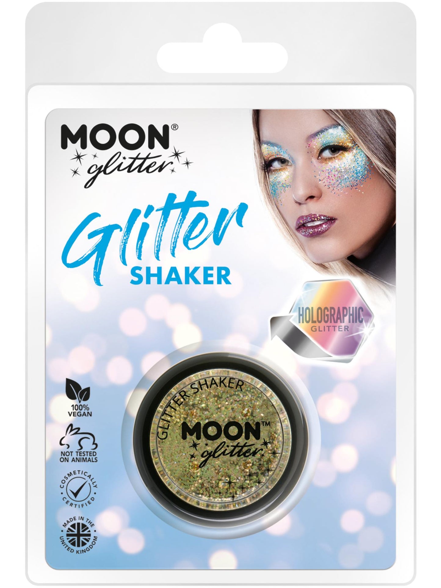 Moon Glitter Holographic Glitter Shakers, Gold Wholesale