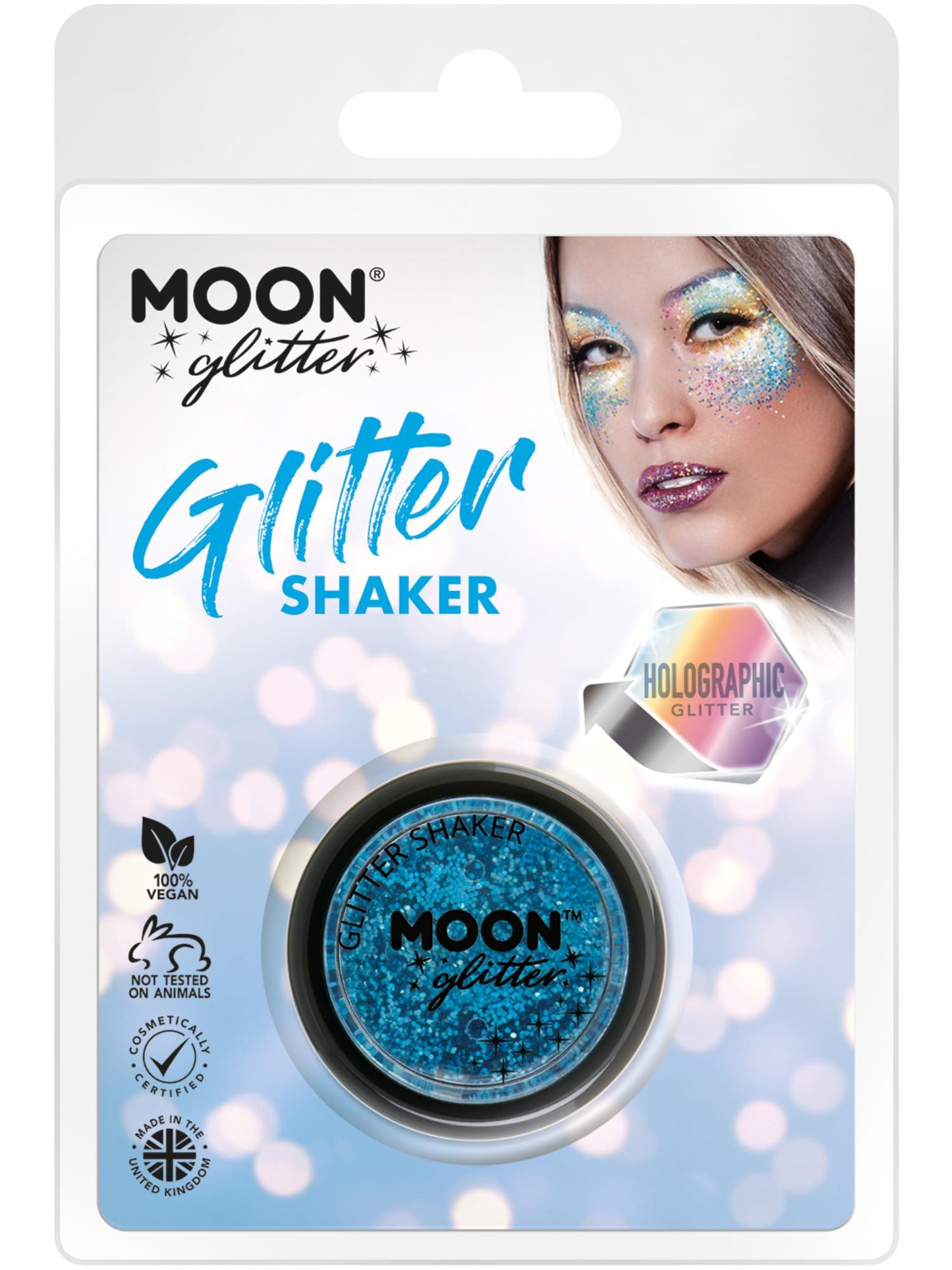 Moon Glitter Holographic Glitter Shakers, Blue Wholesale