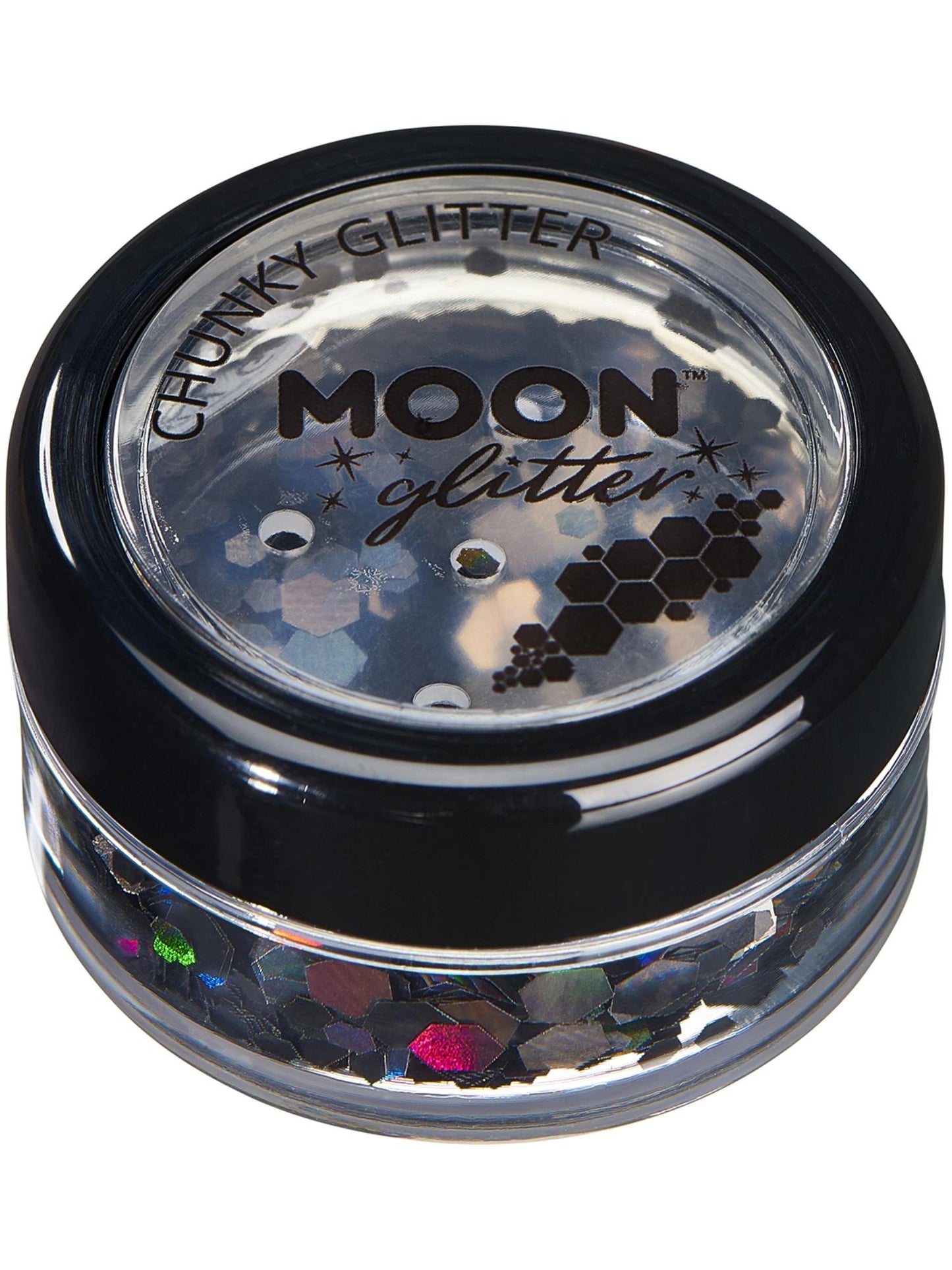Moon Glitter Holographic Chunky Glitter, Black Wholesale