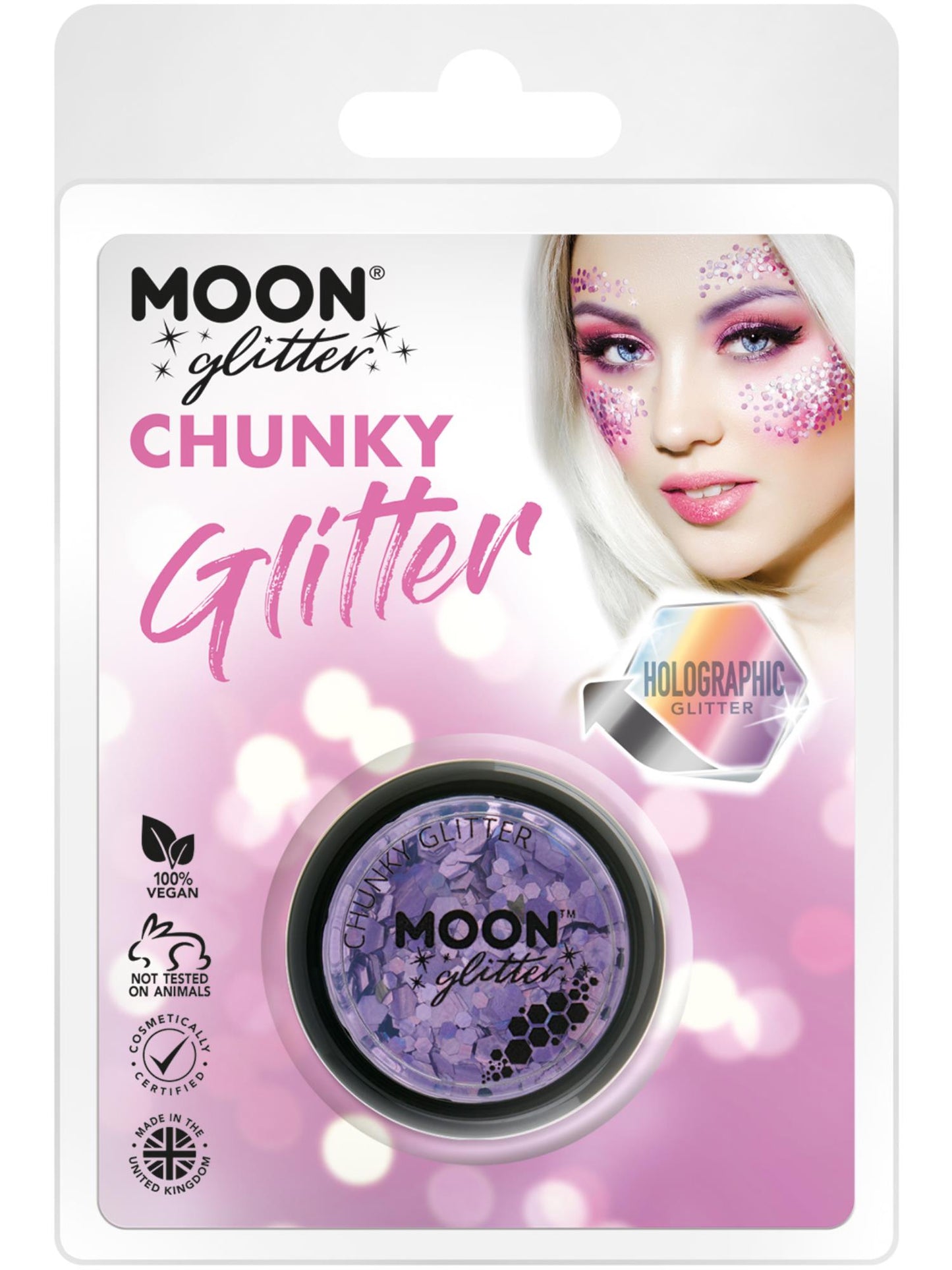 Moon Glitter HolograpHic Chunky Glitter, Purple Wholesale
