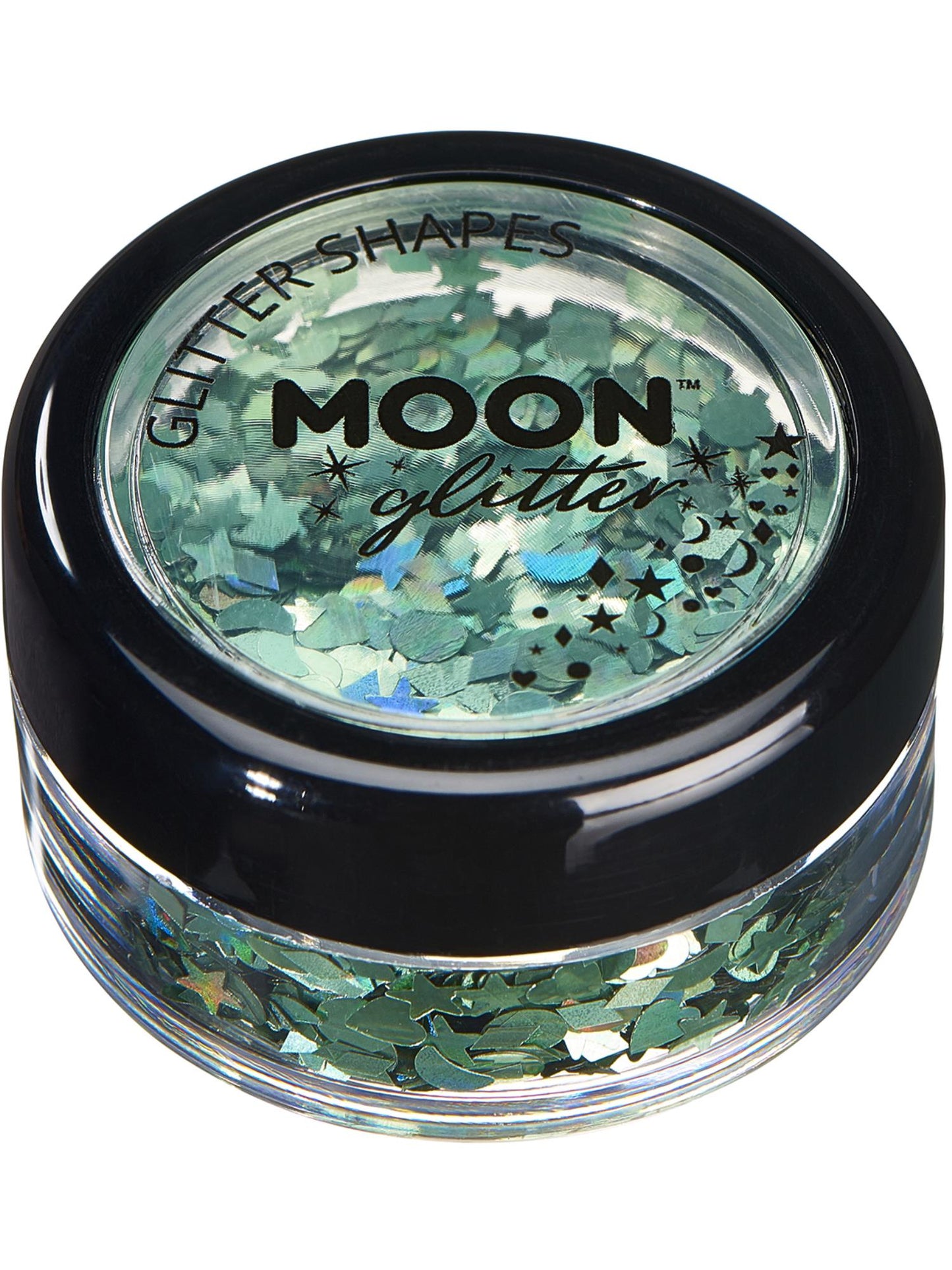 Moon Glitter Holographic Glitter Shapes, Green Wholesale