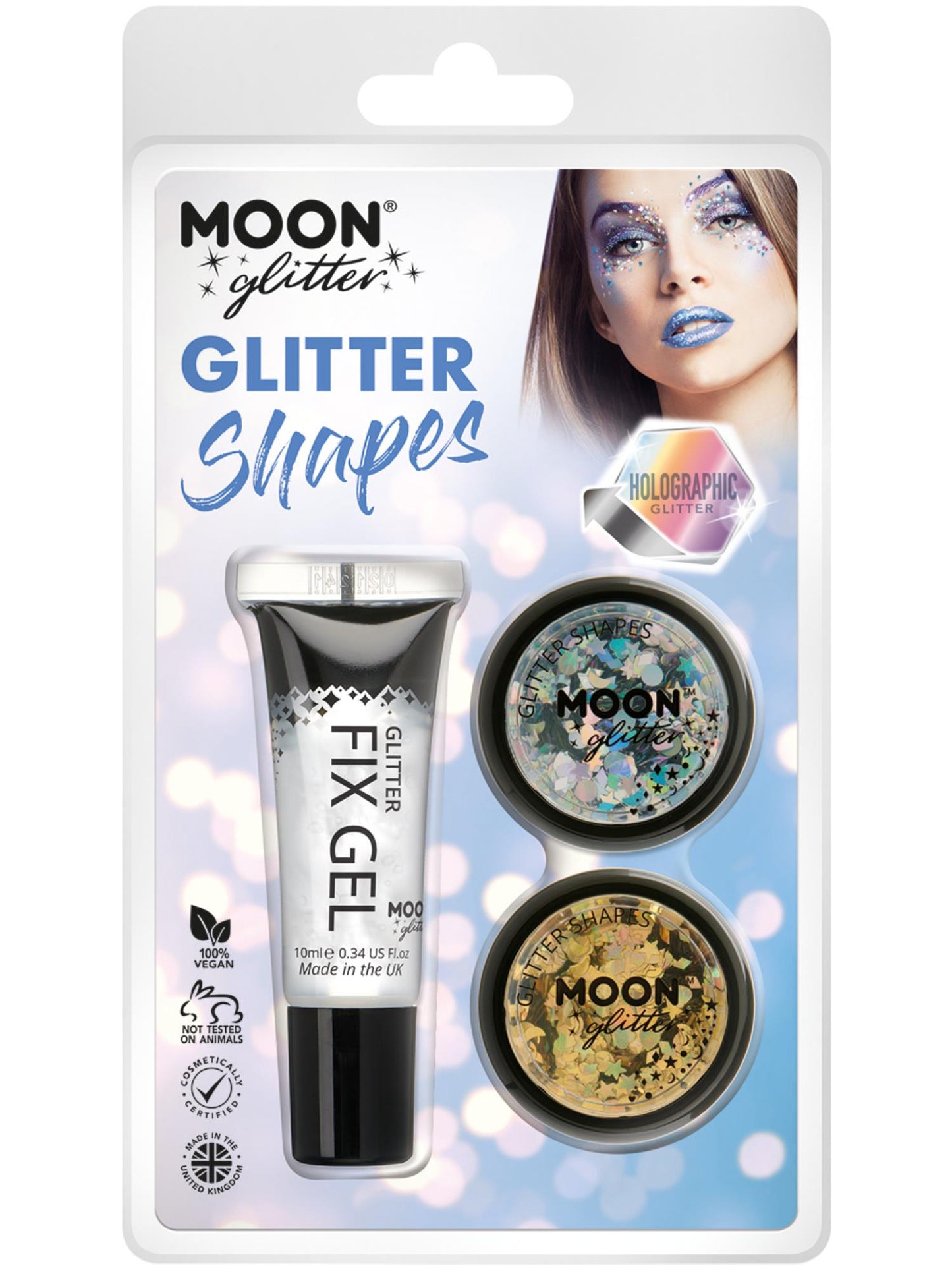 Moon Glitter Holographic Glitter Shapes, Wholesale