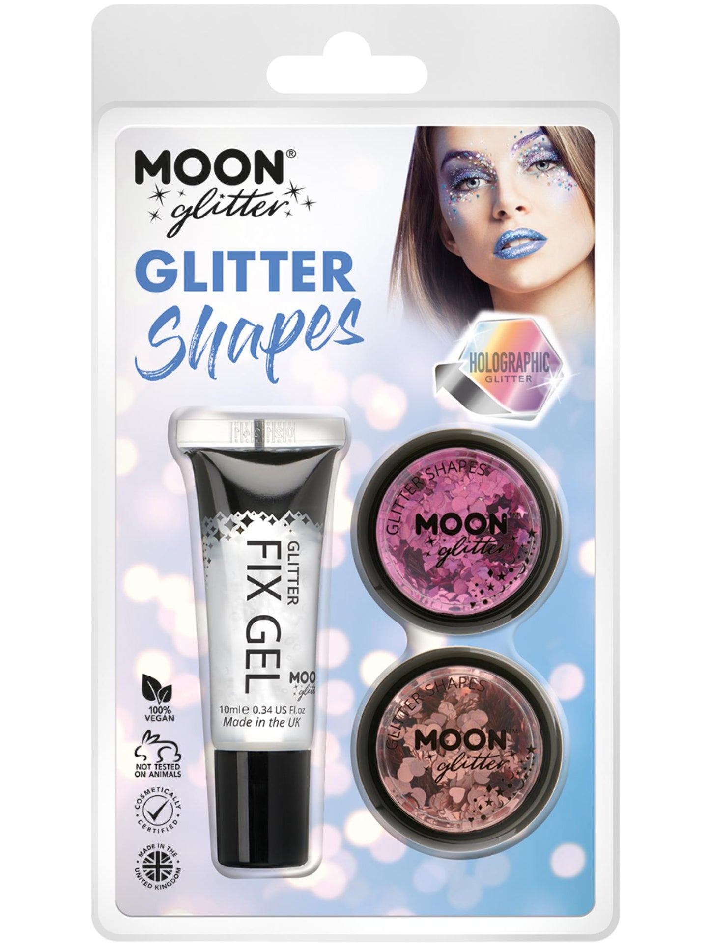Moon Glitter Holographic Glitter Shapes, Wholesale