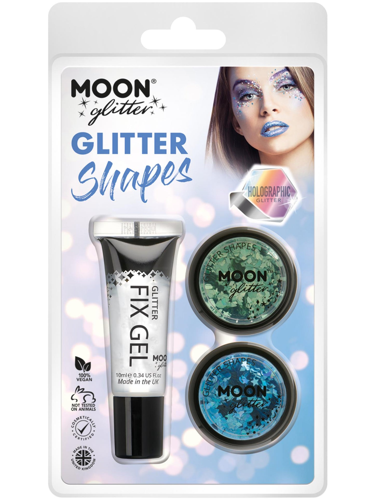 Moon Glitter Holographic Glitter Shapes, Wholesale