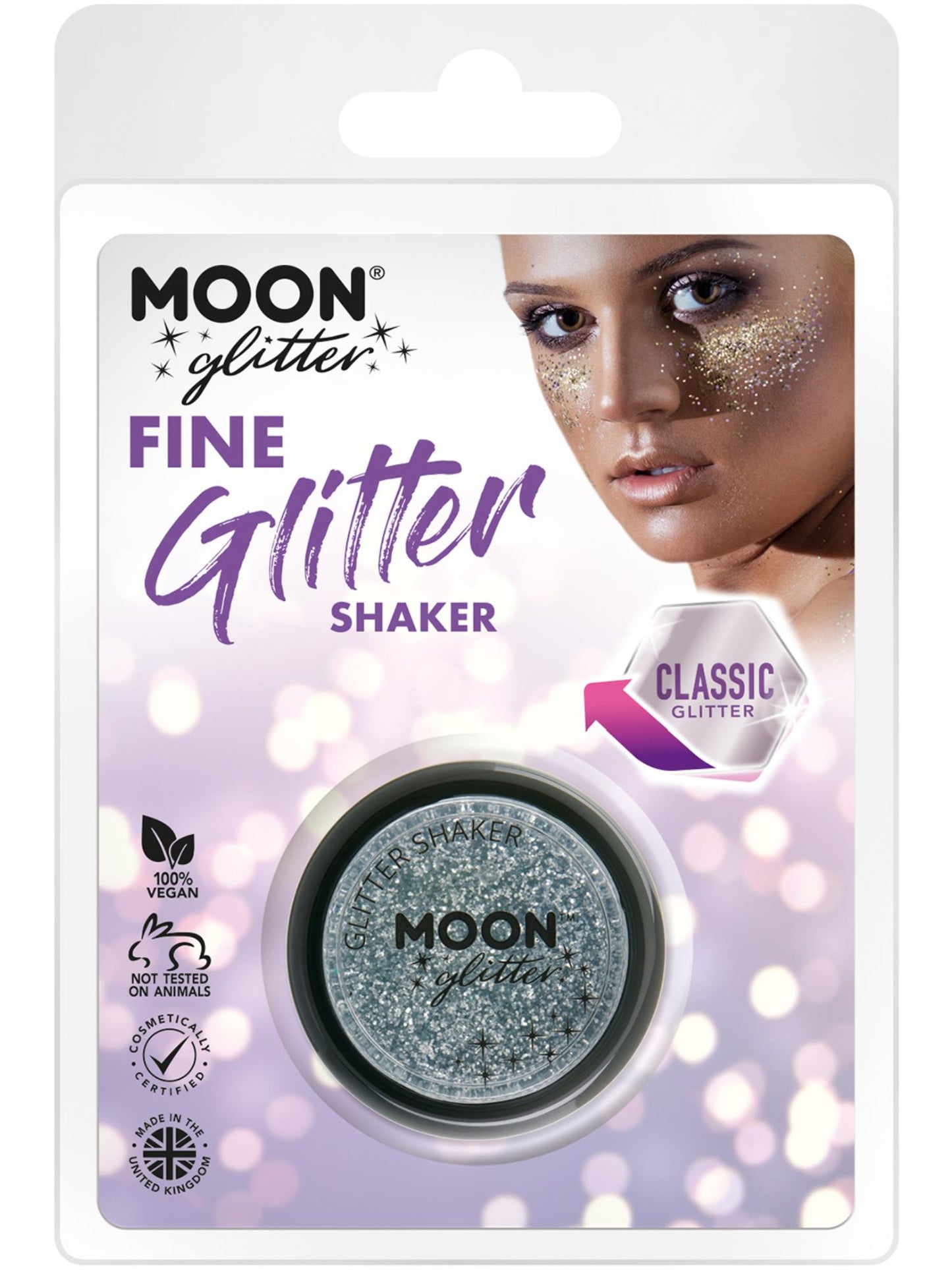 Moon Glitter Classic Fine Glitter Shakers, Silver Wholesale