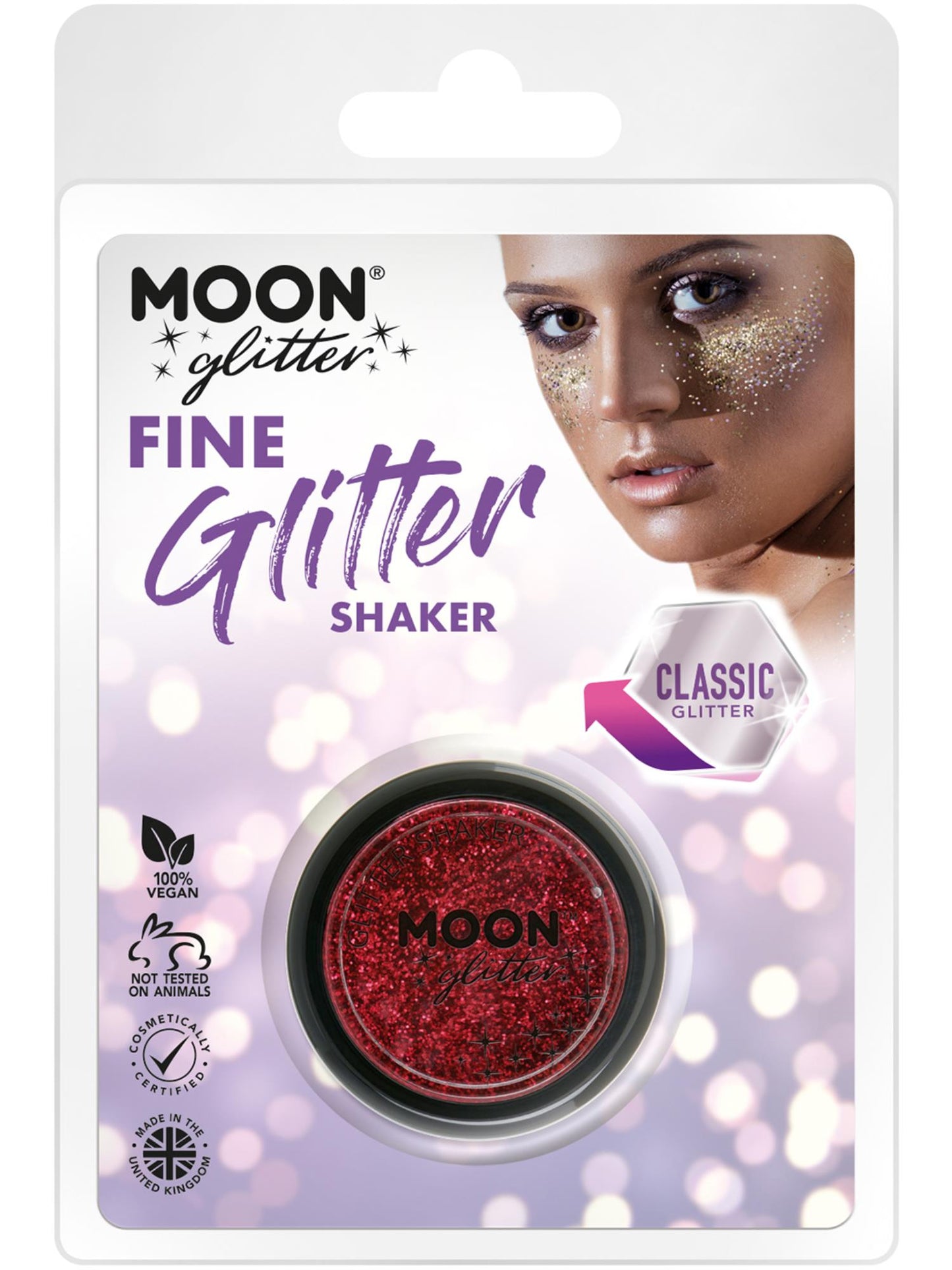 Moon Glitter Classic Fine Glitter Shakers, Red Wholesale