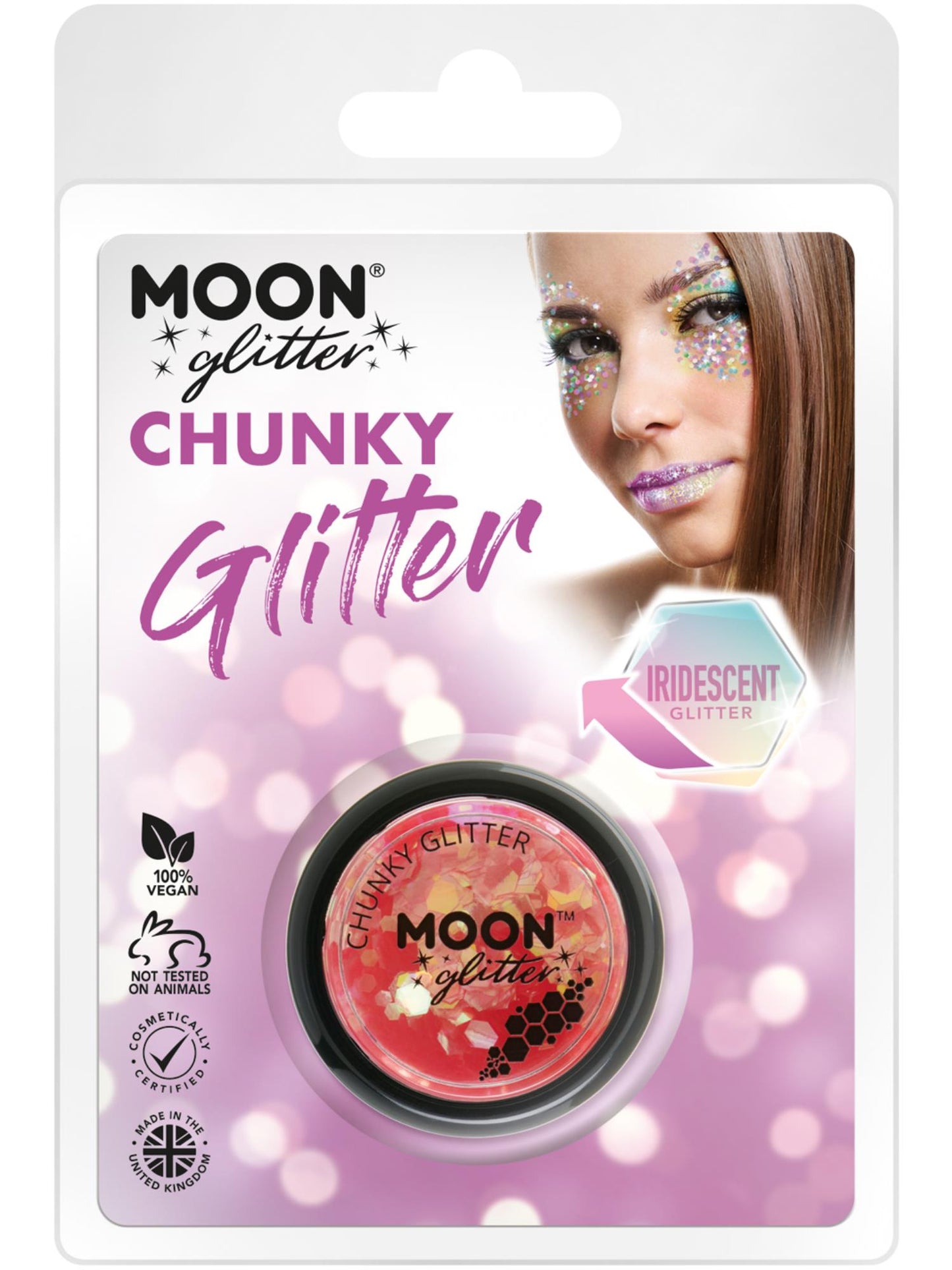 Moon Glitter Iridescent Chunky Glitter, Cherry Wholesale