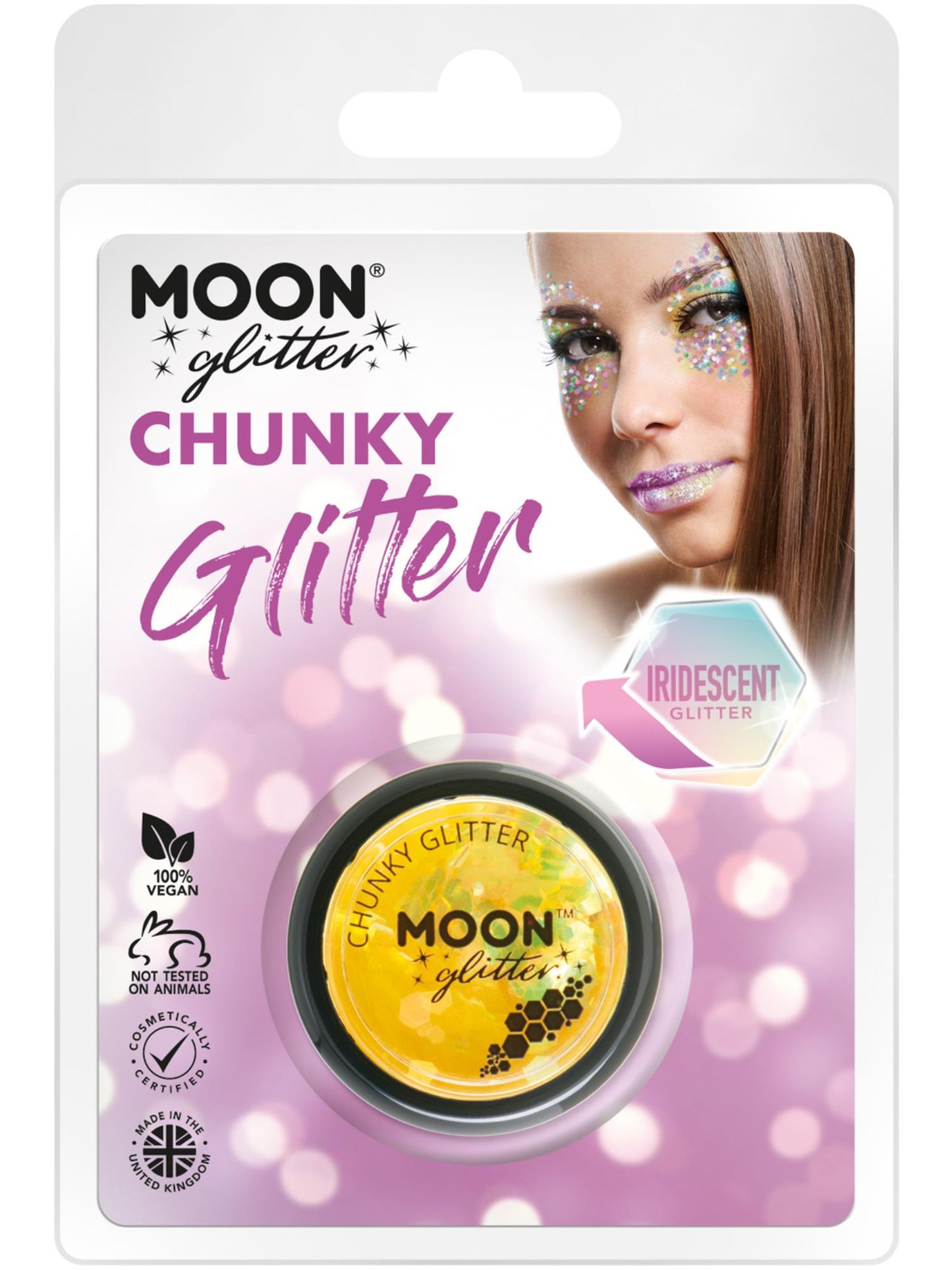 Moon Glitter Iridescent Chunky Glitter, Yellow Wholesale
