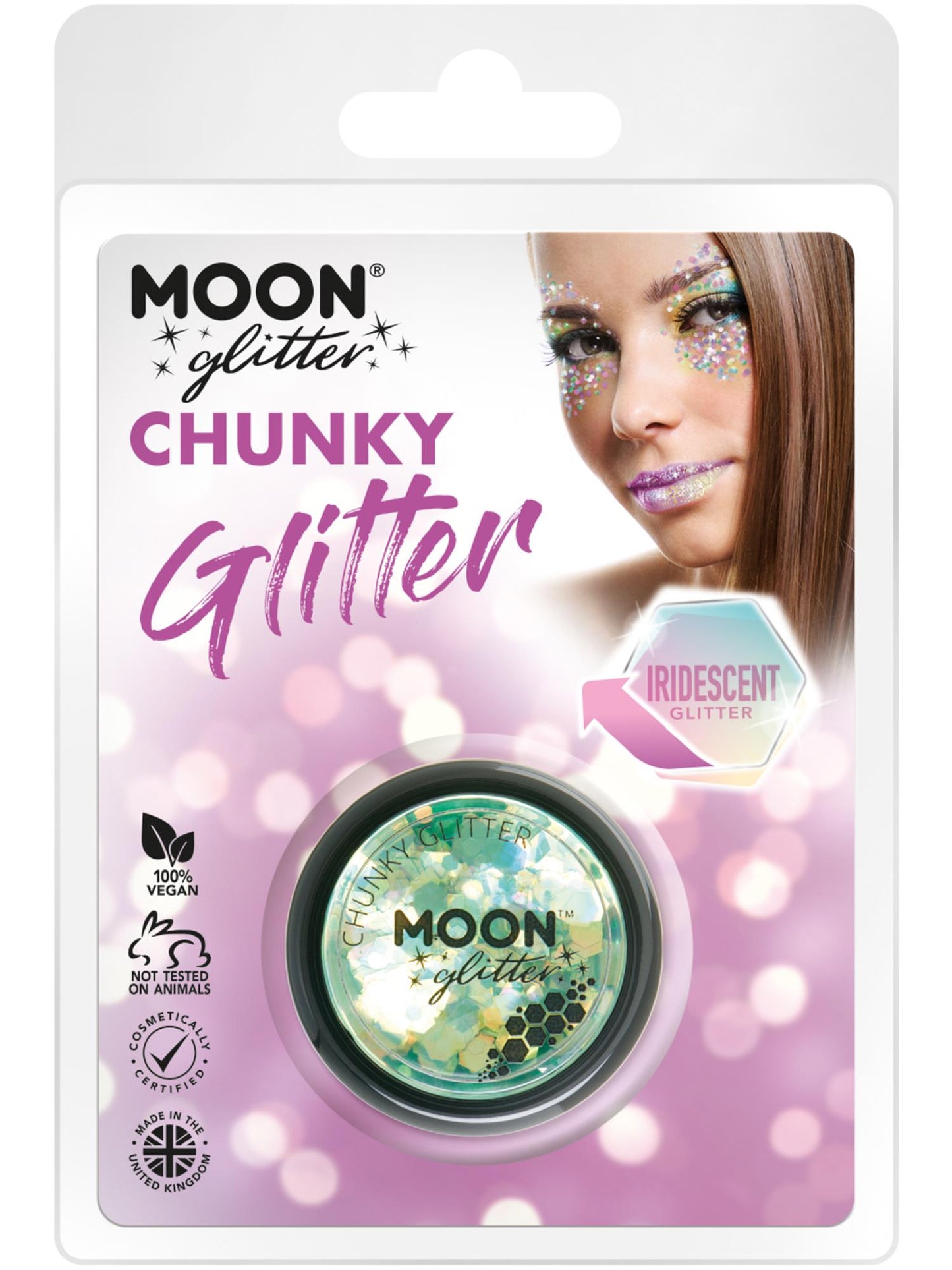 Moon Glitter Iridescent Chunky Glitter, Green Wholesale