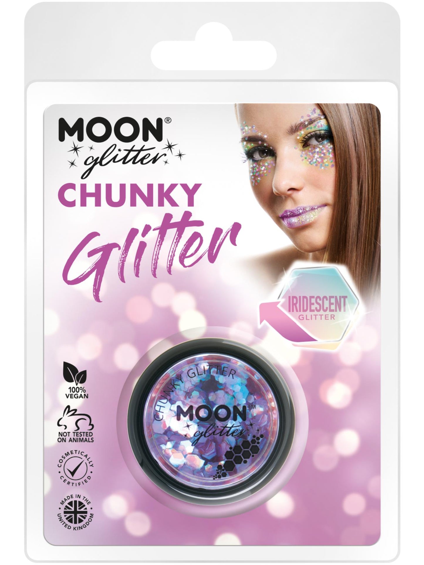 Moon Glitter Iridescent Chunky Glitter, Purple Wholesale