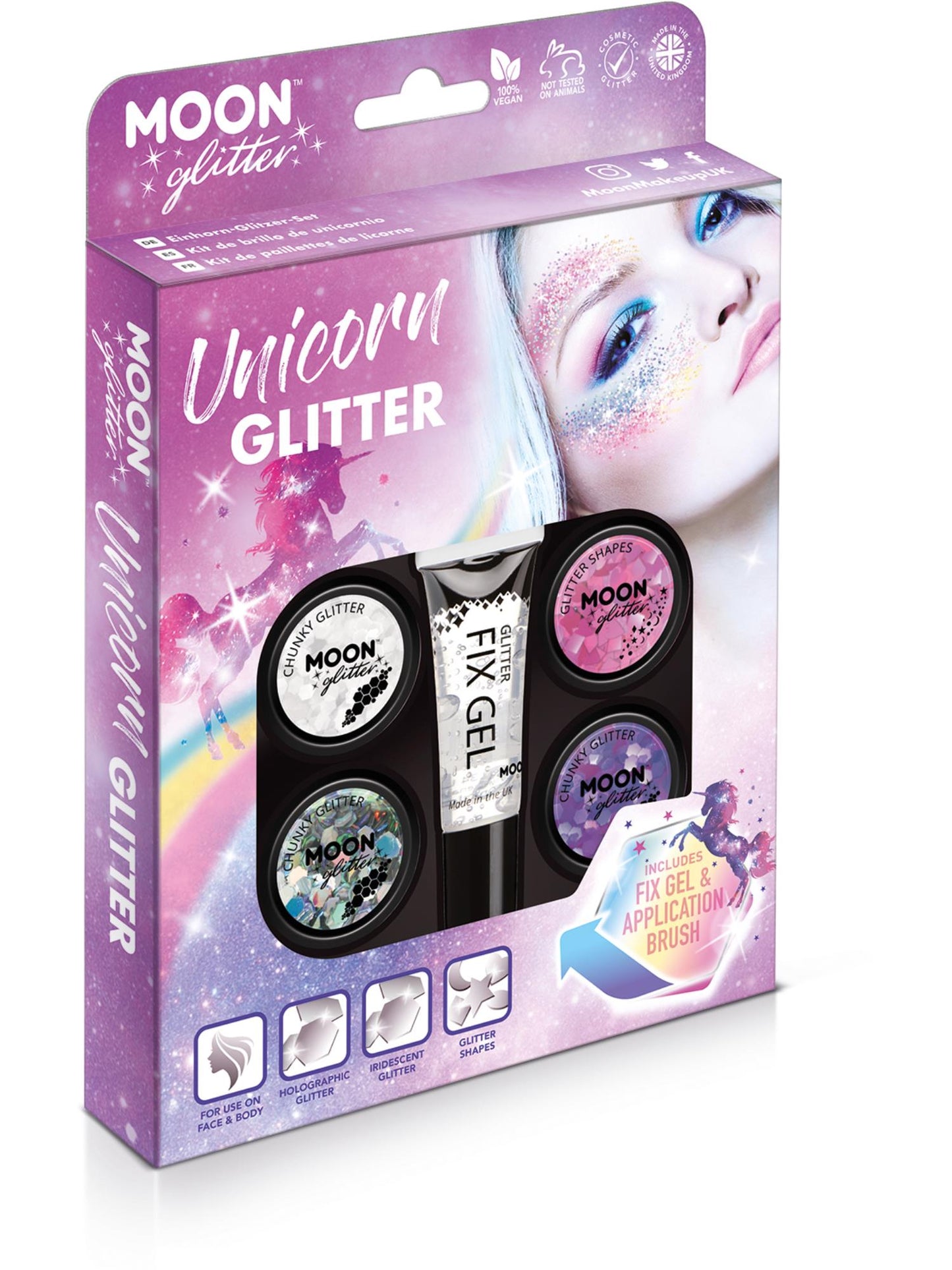 Moon Glitter Unicorn Glitter Kit, Assorted Wholesale