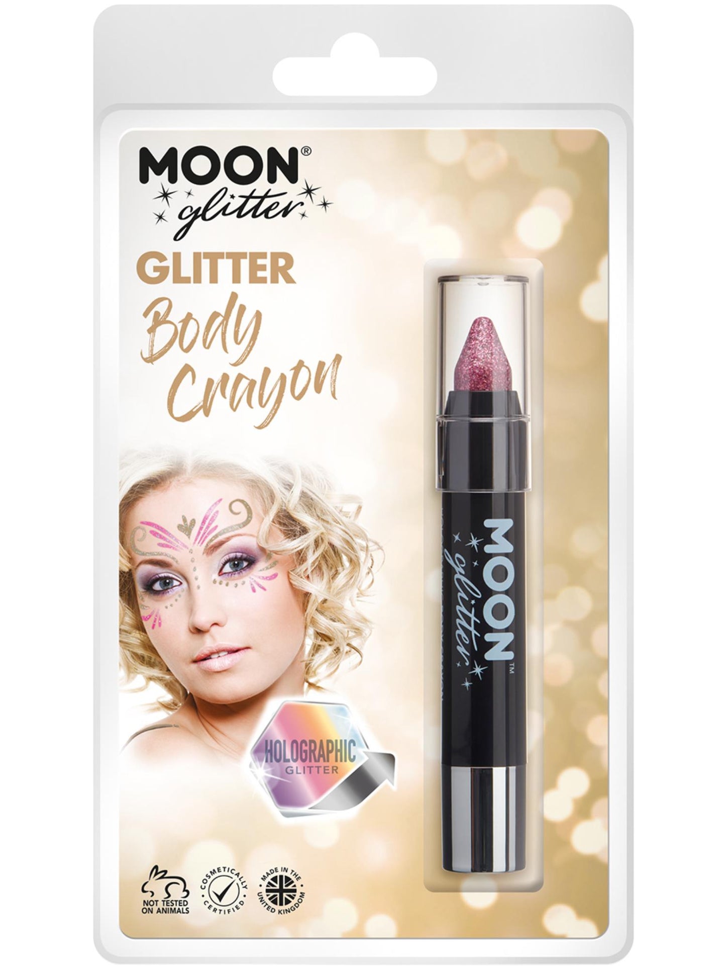 Moon Glitter Holographic Body Crayons, Pink Wholesale