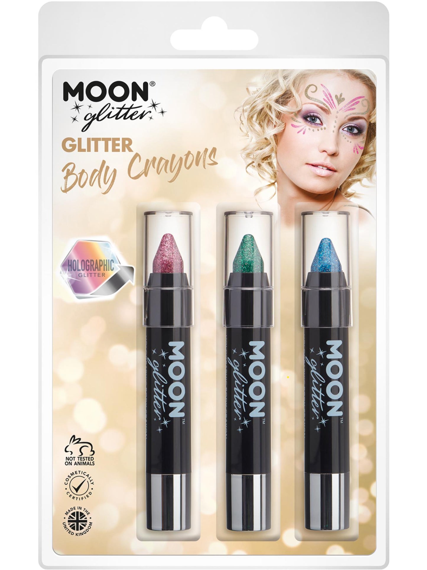 Moon Glitter Holographic Body Crayons, Wholesale