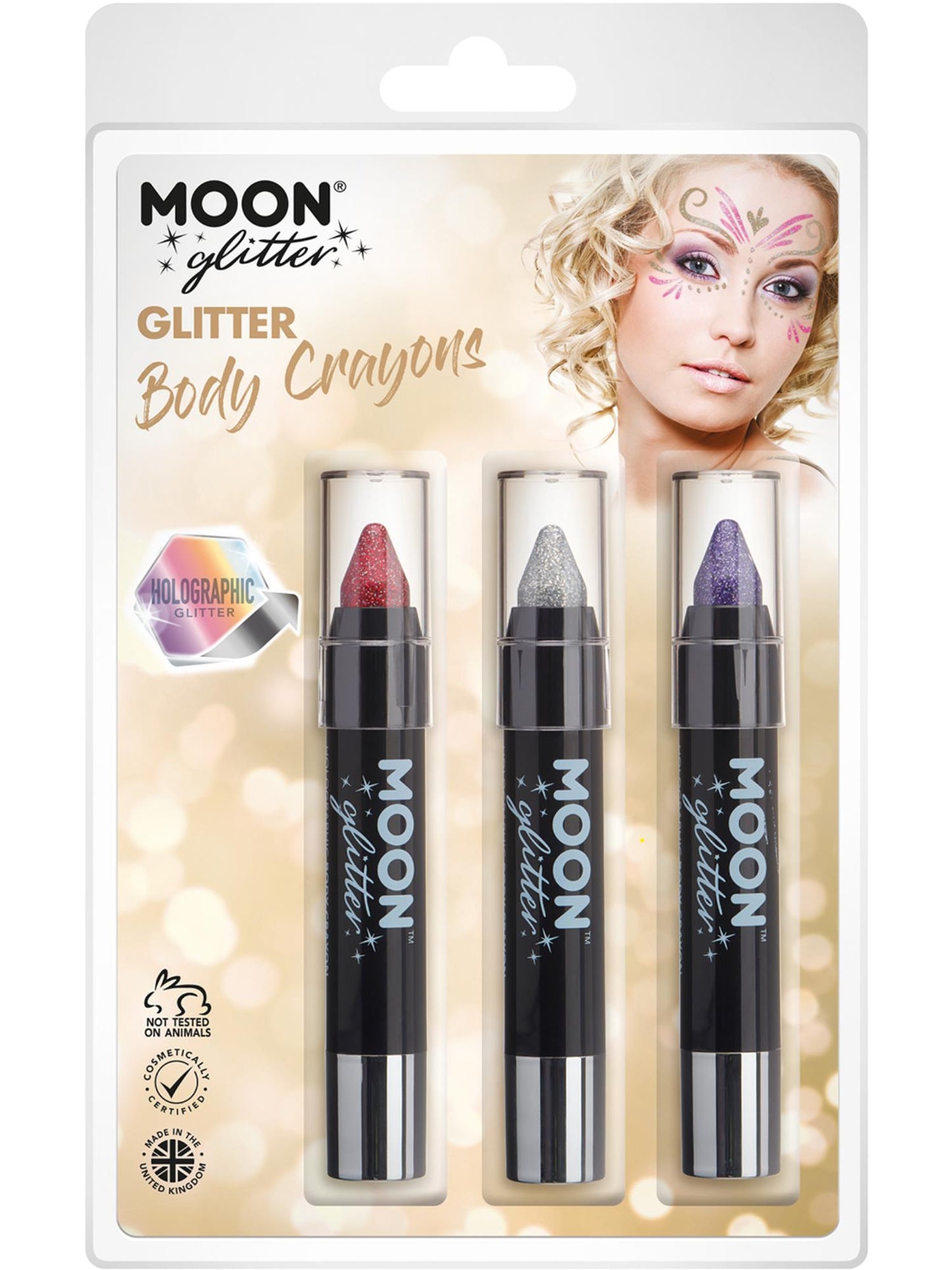 Moon Glitter Holographic Body Crayons, Wholesale