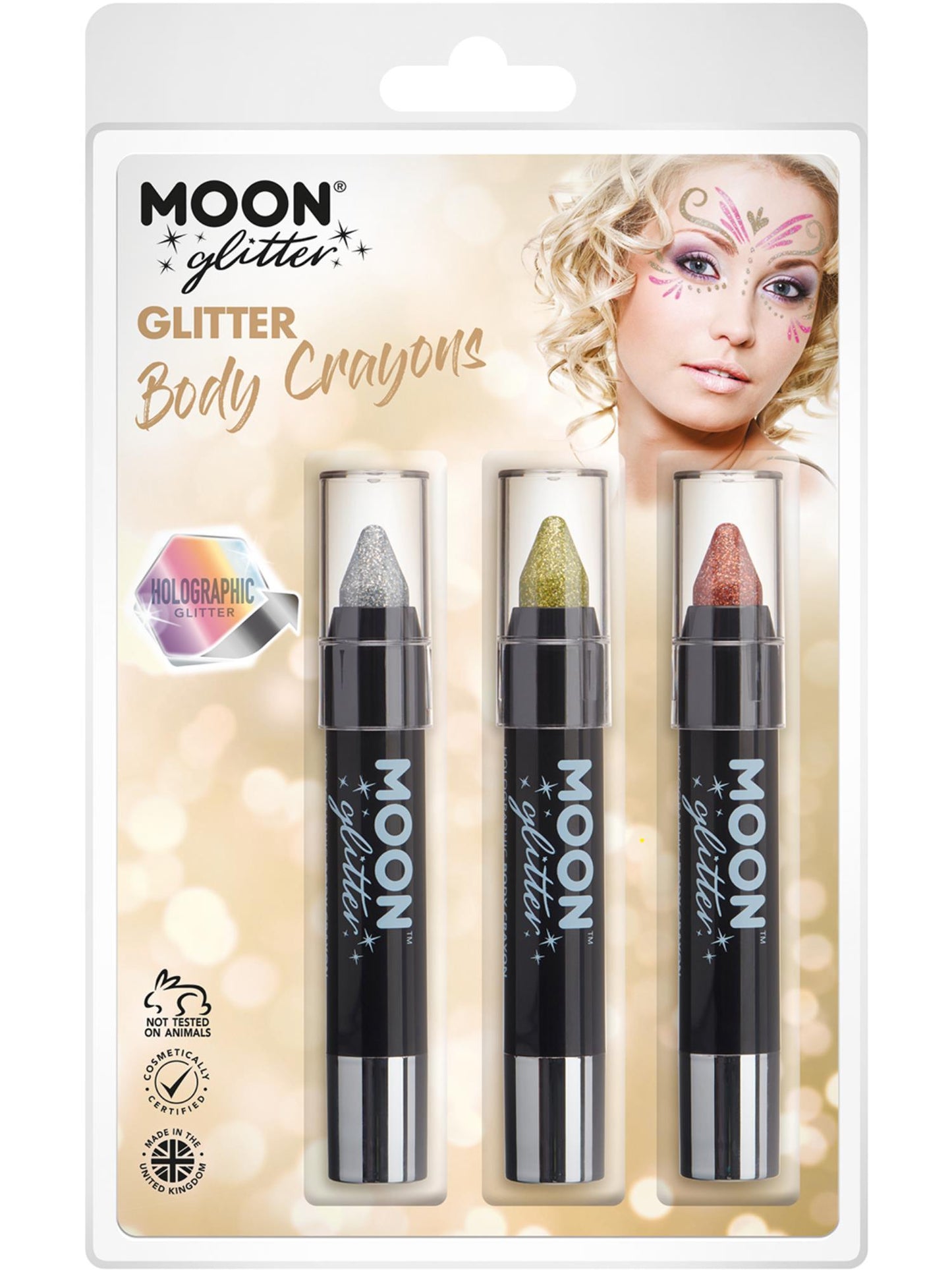 Moon Glitter Holographic Body Crayons, Wholesale