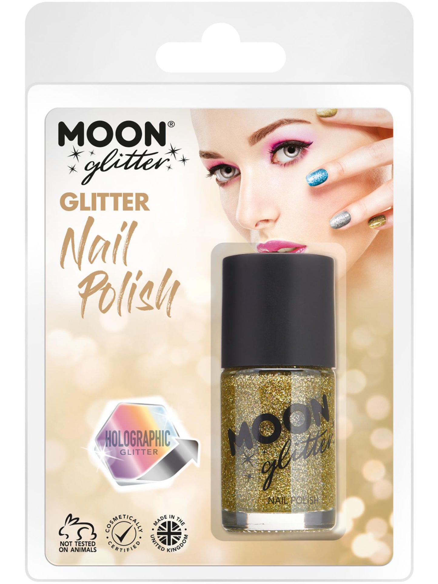 Moon Glitter Holographic Nail Polish, Gold Wholesale