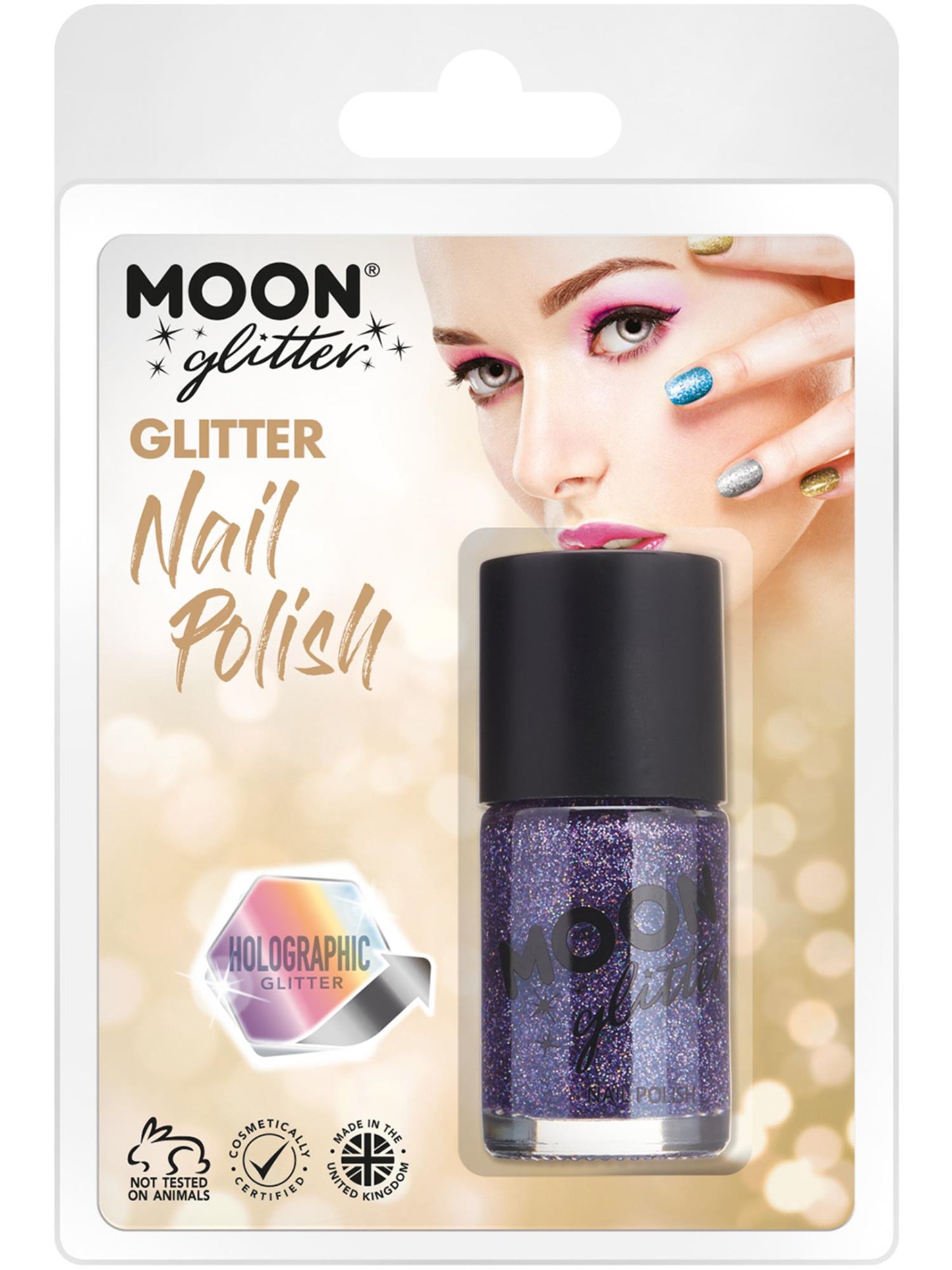 Moon Glitter Holographic Nail Polish, Purple Wholesale