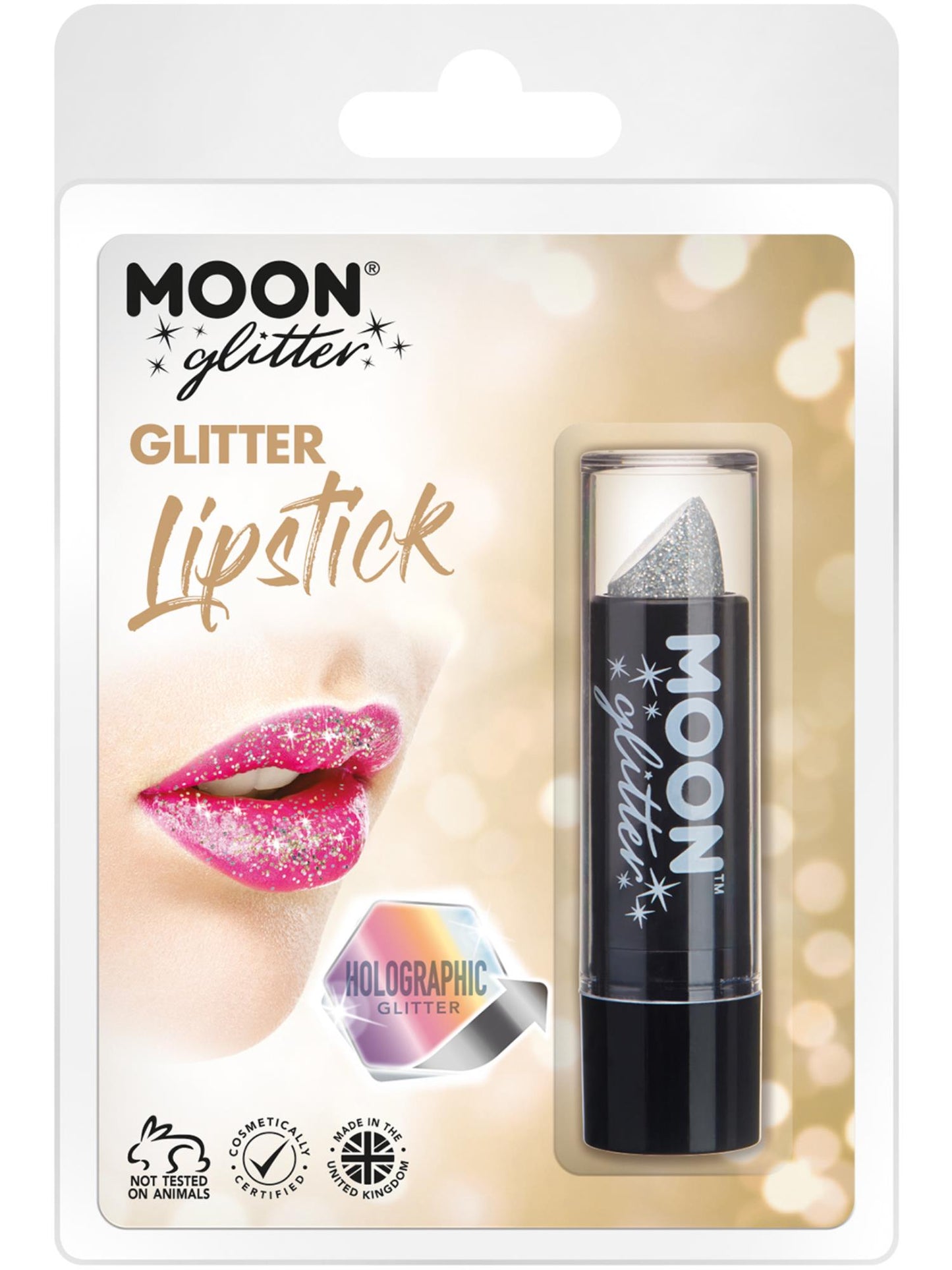 Moon Glitter Holographic Glitter Lipstick, Silver Wholesale
