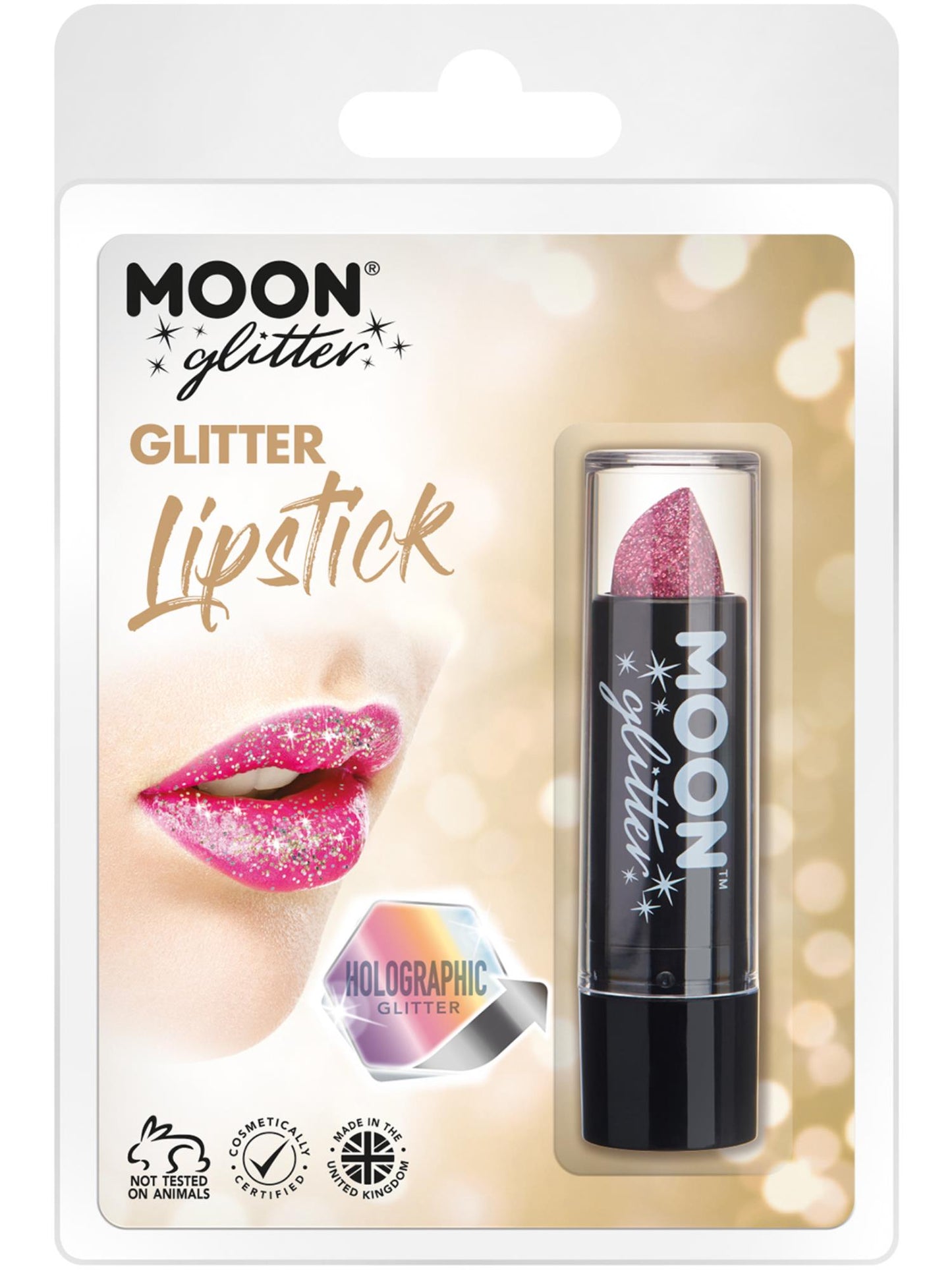 Moon Glitter Holographic Glitter Lipstick, Pink Wholesale