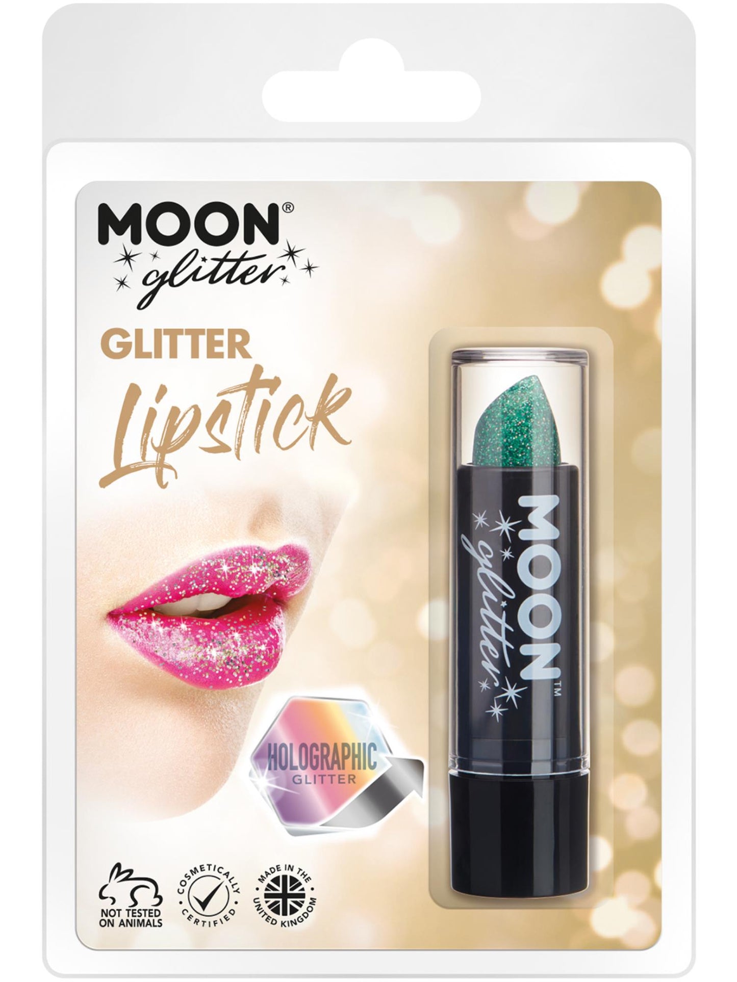 Moon Glitter Holographic Glitter Lipstick, Green Wholesale