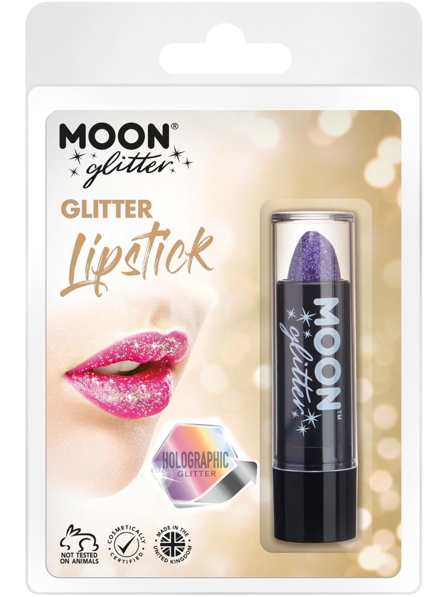 Moon Glitter Holographic Glitter Lipstick, Purple Wholesale