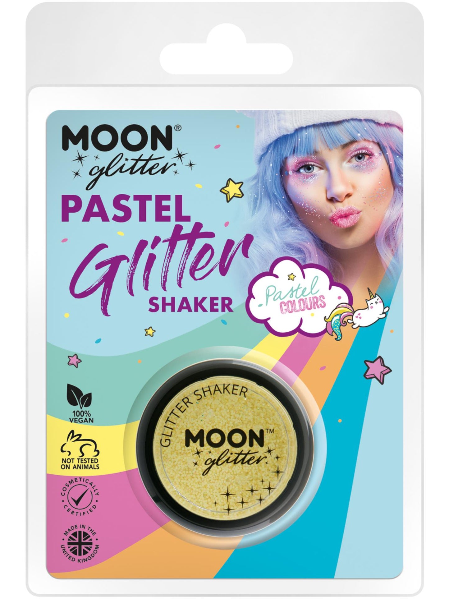 Moon Glitter Pastel Glitter Shakers, Lemon Wholesale