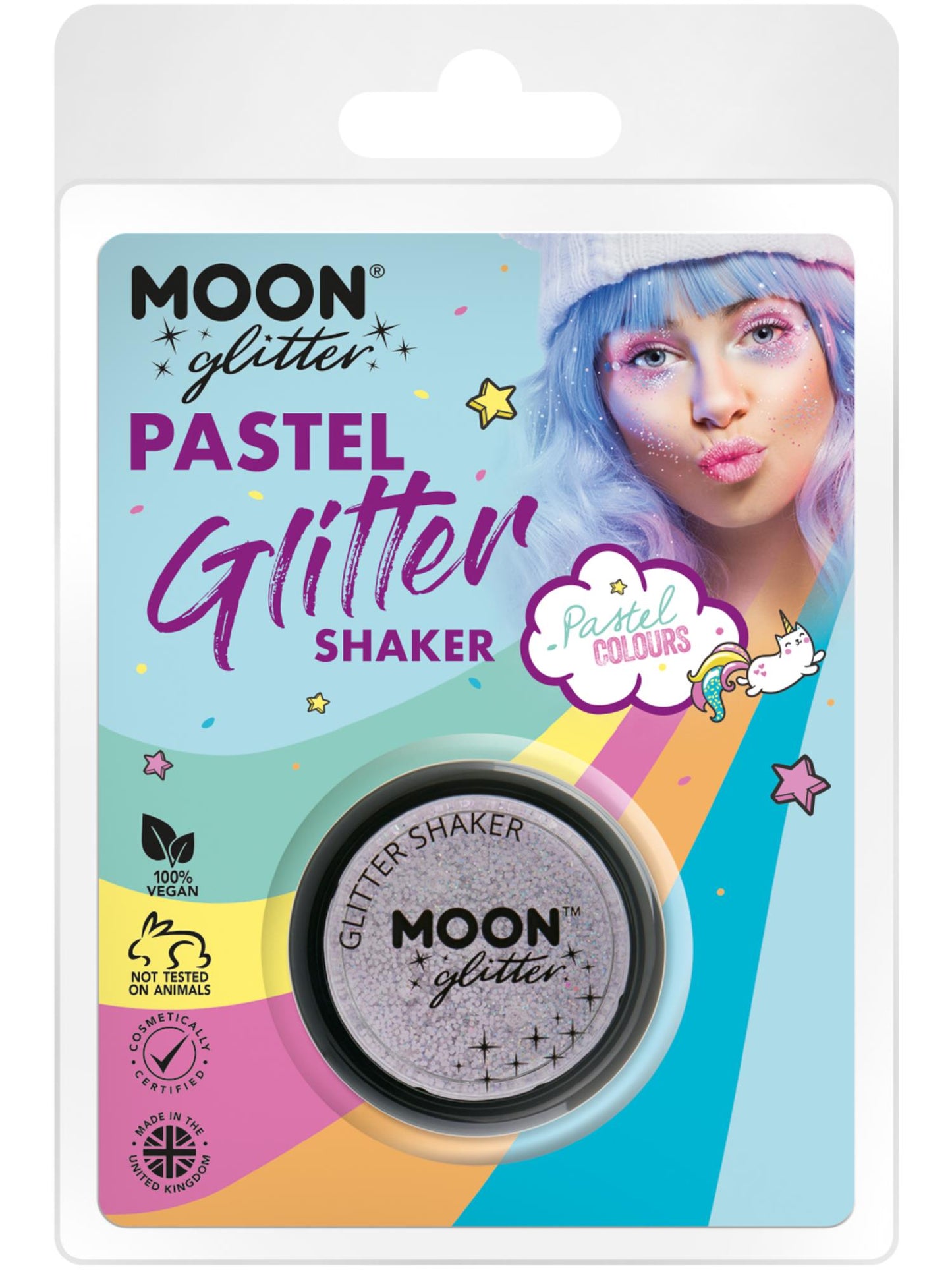 Moon Glitter Pastel Glitter Shakers, Lilac Wholesale