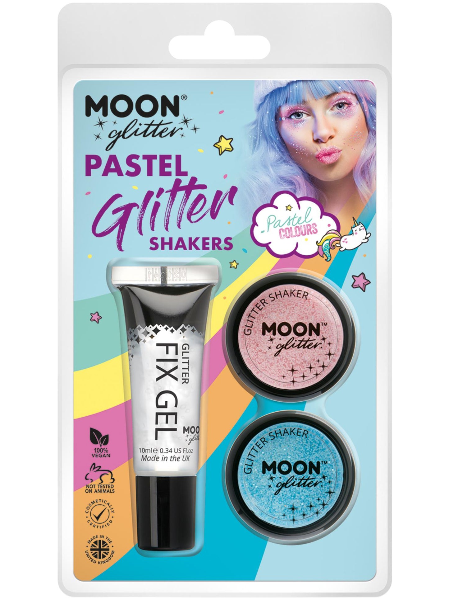 Moon Glitter Pastel Glitter Shakers, Wholesale