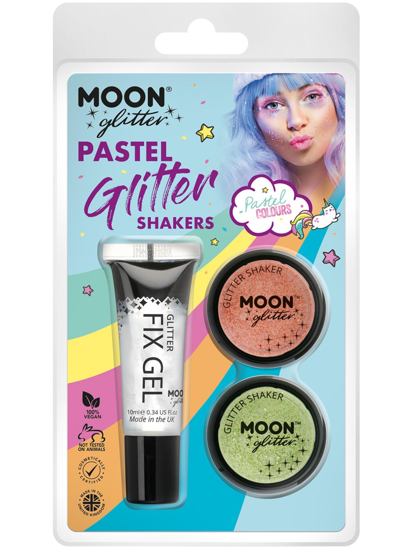 Moon Glitter Pastel Glitter Shakers, Wholesale