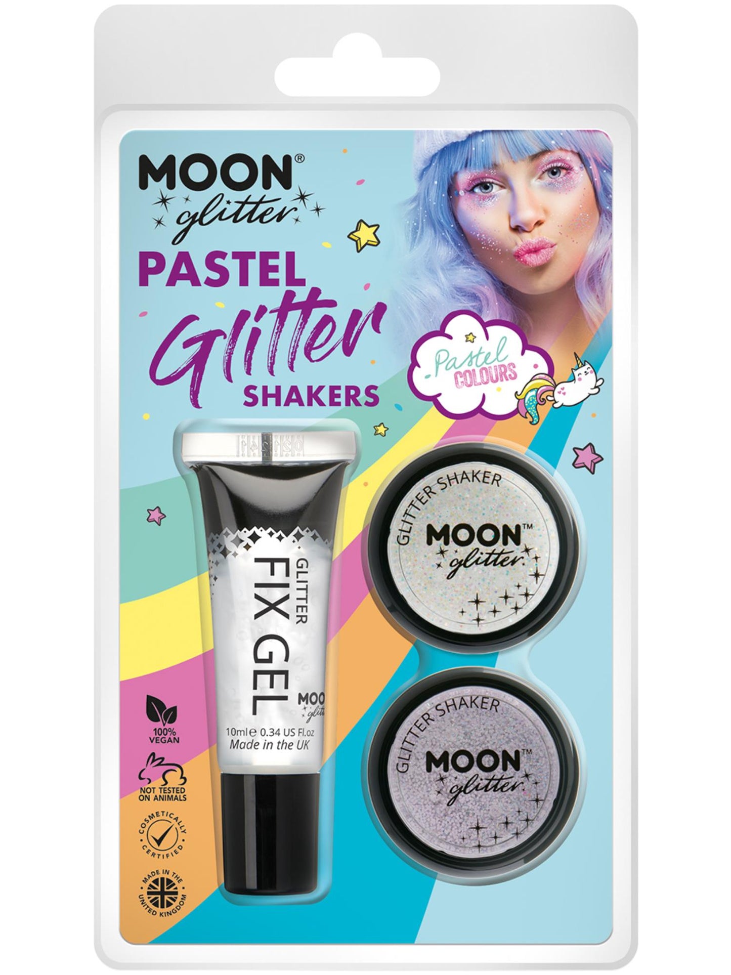 Moon Glitter Pastel Glitter Shakers, Wholesale
