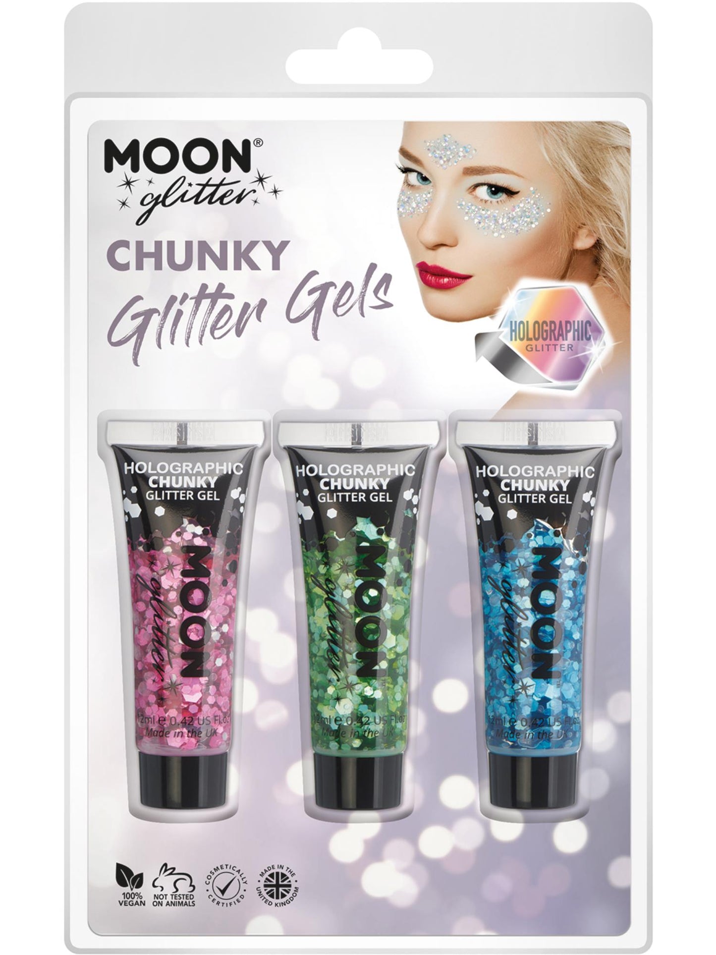 Moon Glitter Holographic Chunky Glitter Gel, Wholesale