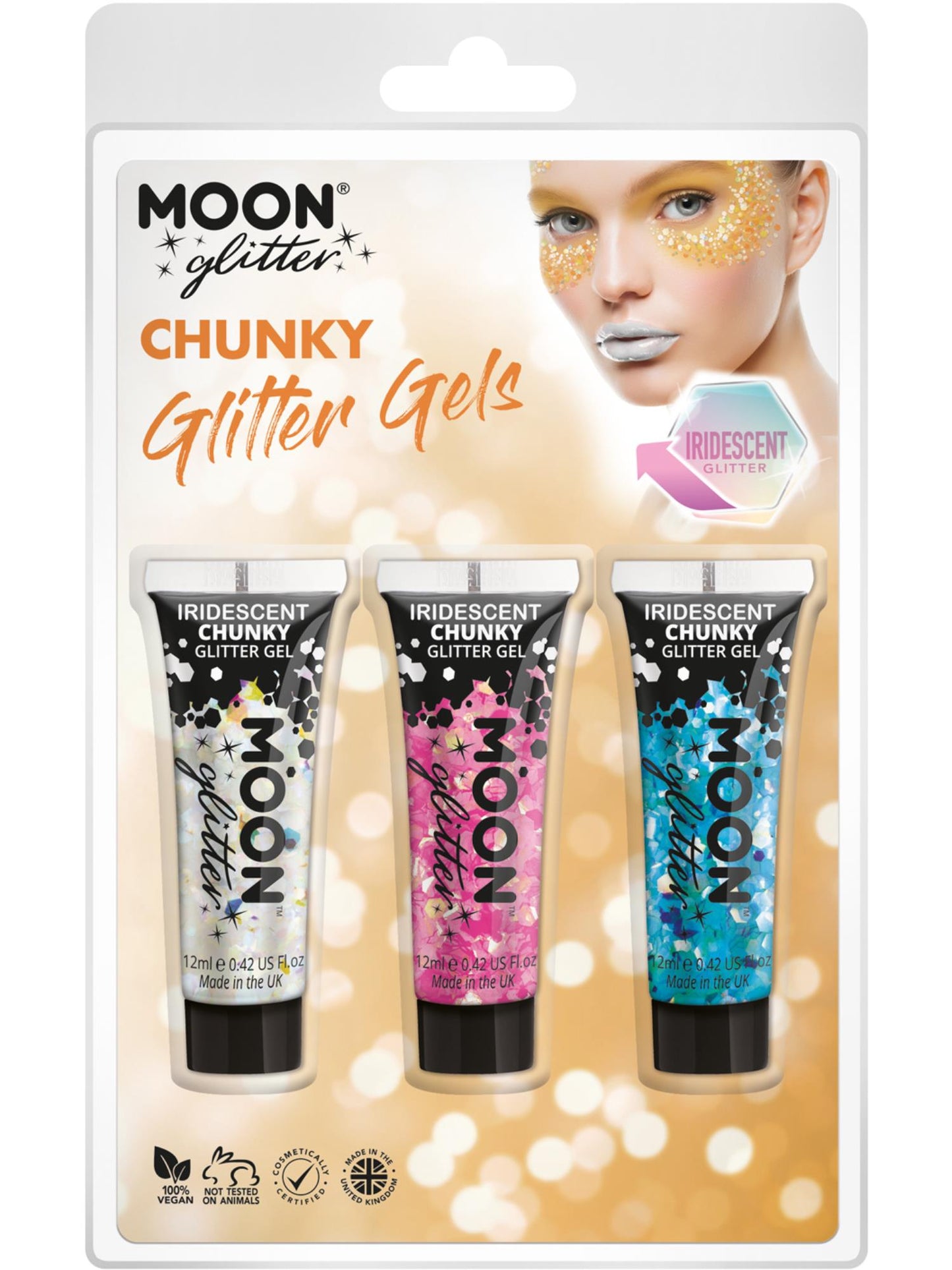 Moon Glitter Iridescent Chunky Glitter Gel, Wholesale