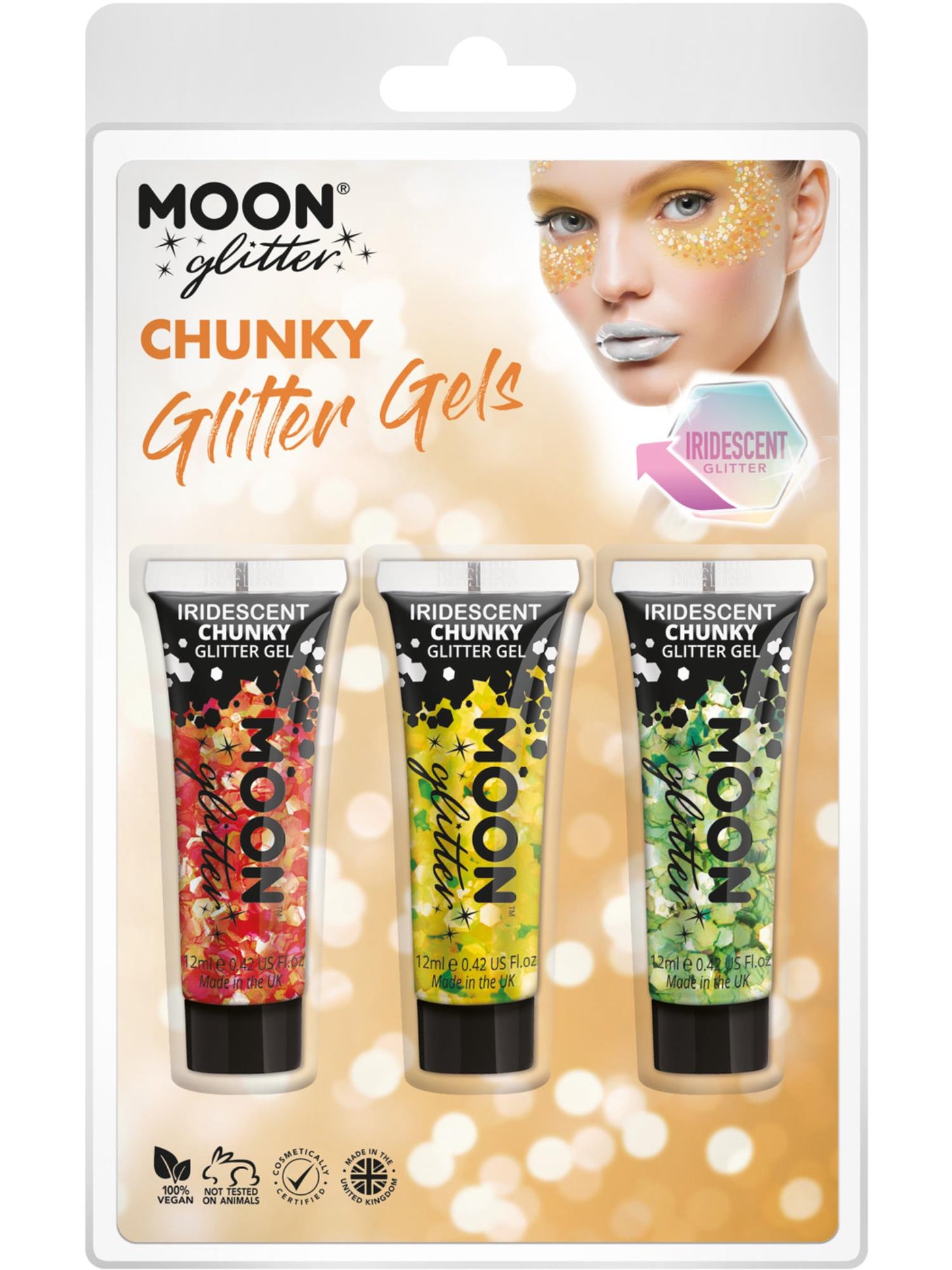 Moon Glitter Iridescent Chunky Glitter Gel, Wholesale
