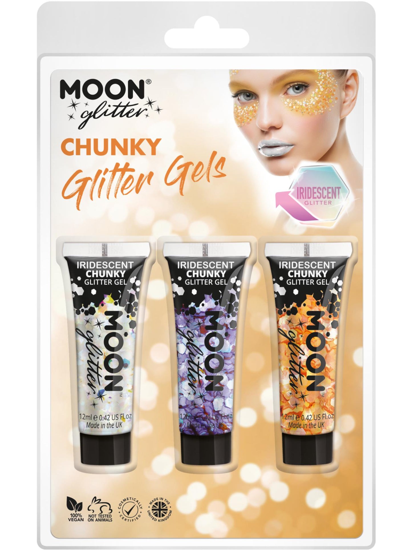 Moon Glitter Iridescent Chunky Glitter Gel, Wholesale