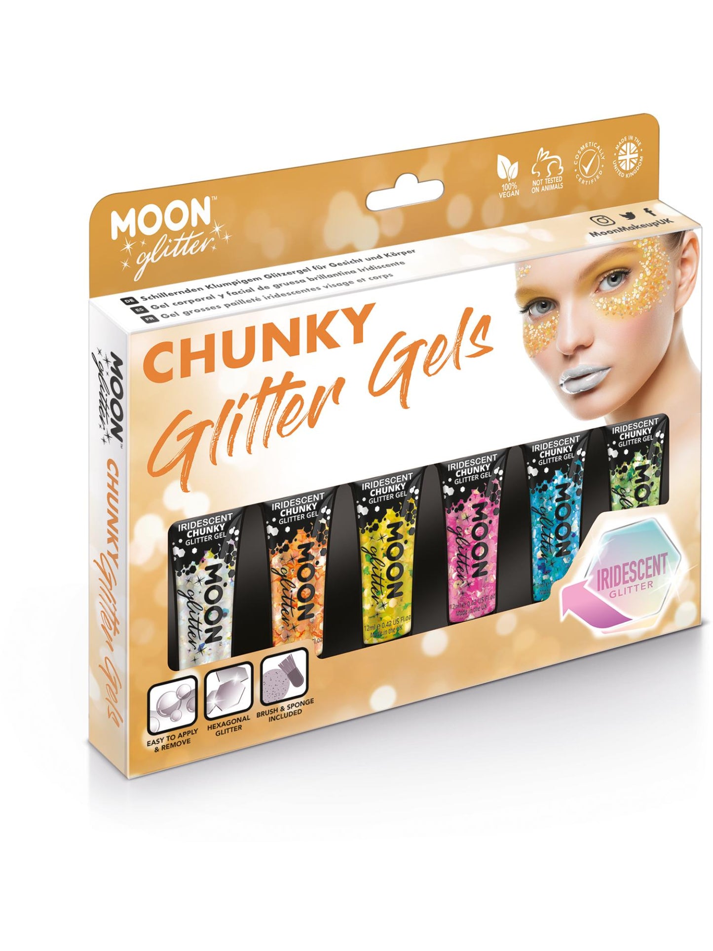 Moon Glitter Iridescent Chunky Glitter Gel Wholesale