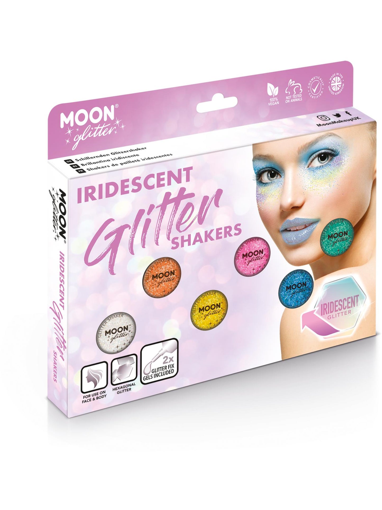 Moon Glitter Iridescent Glitter Shakers, Assorted Wholesale
