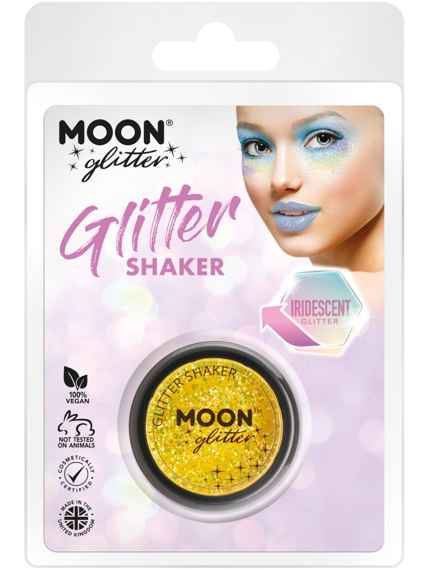Moon Glitter Iridescent Glitter Shakers, Yellow Wholesale