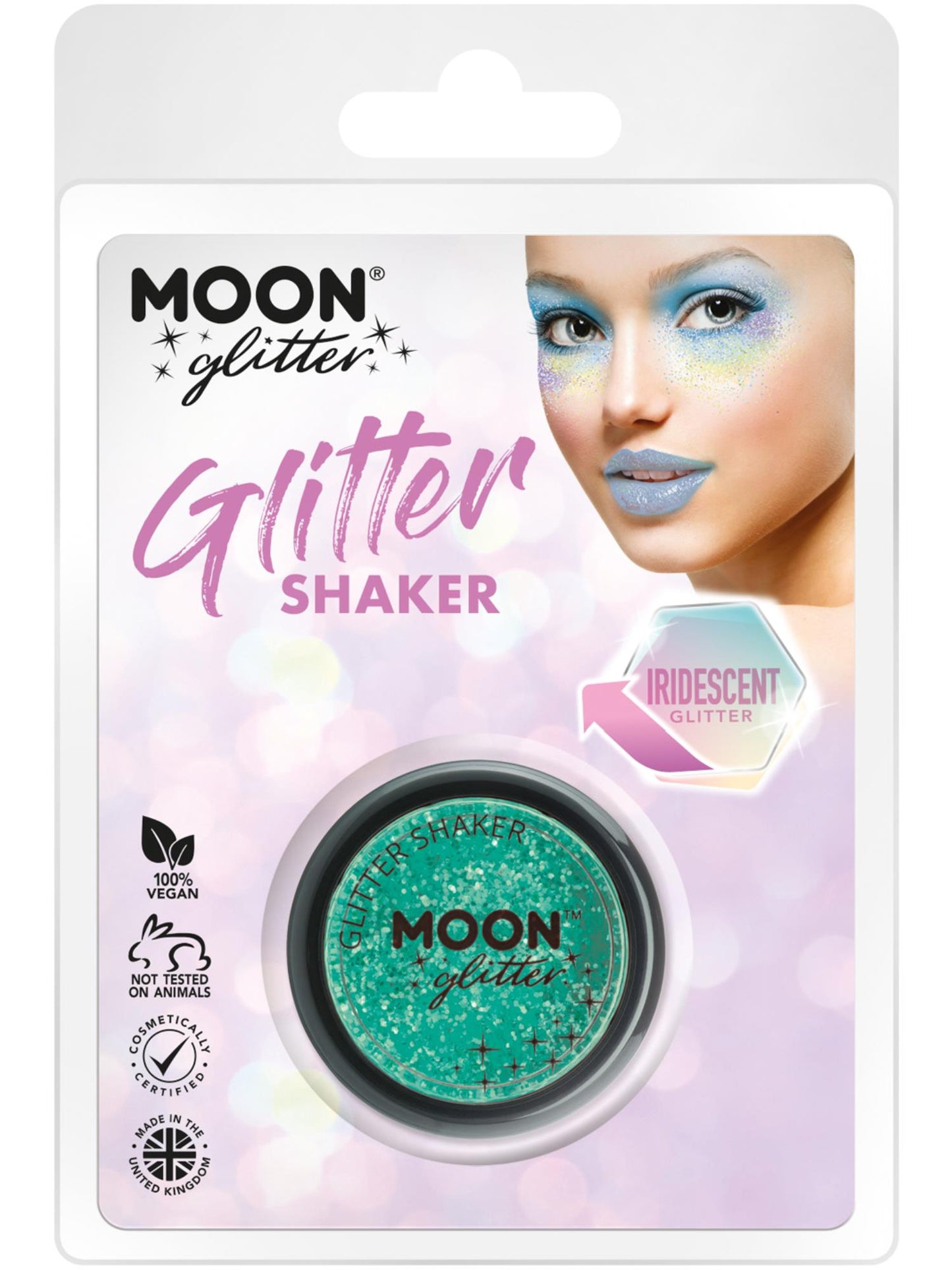 Moon Glitter Iridescent Glitter Shakers, Green Wholesale
