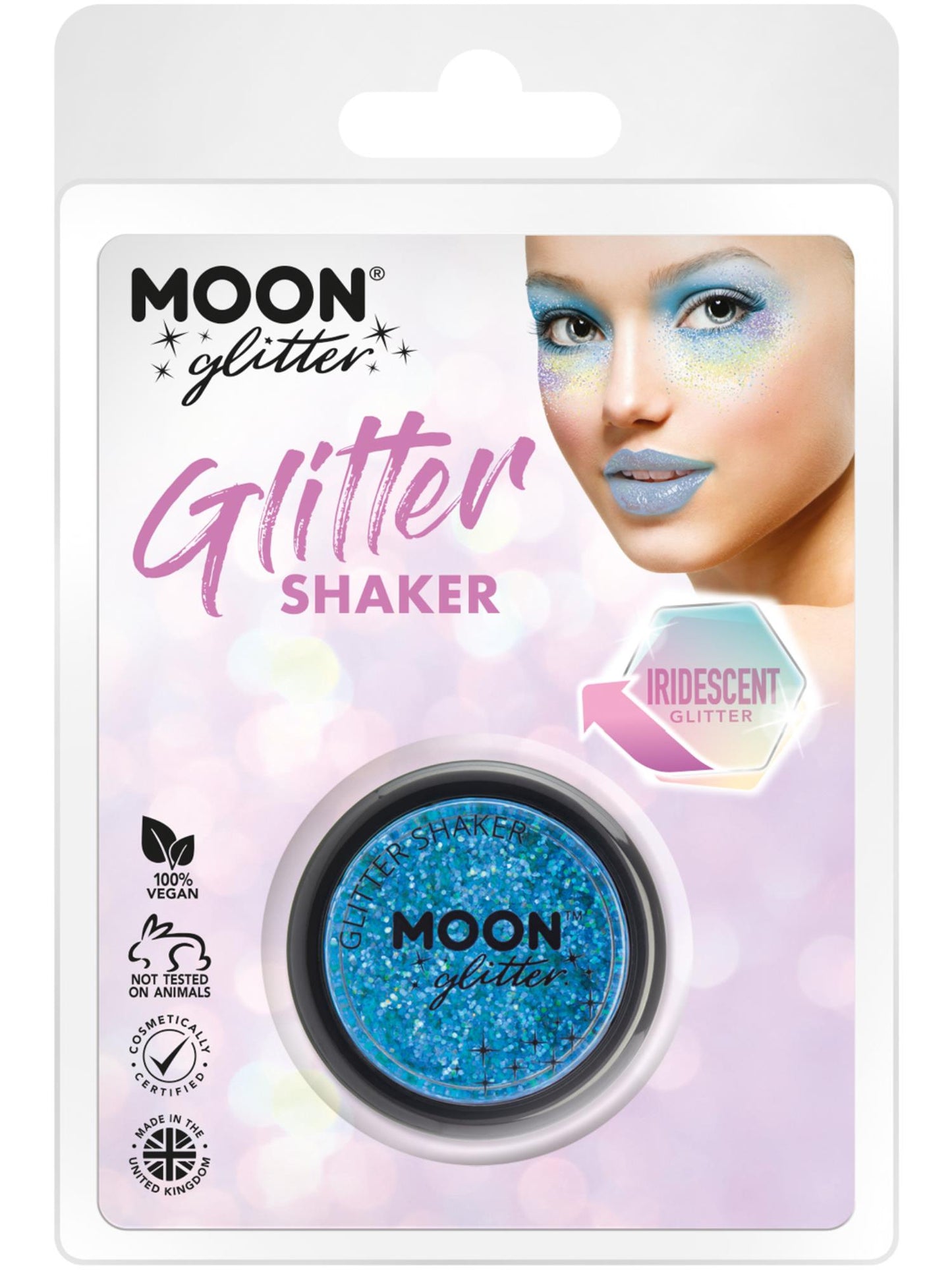 Moon Glitter Iridescent Glitter Shakers, Blue Wholesale