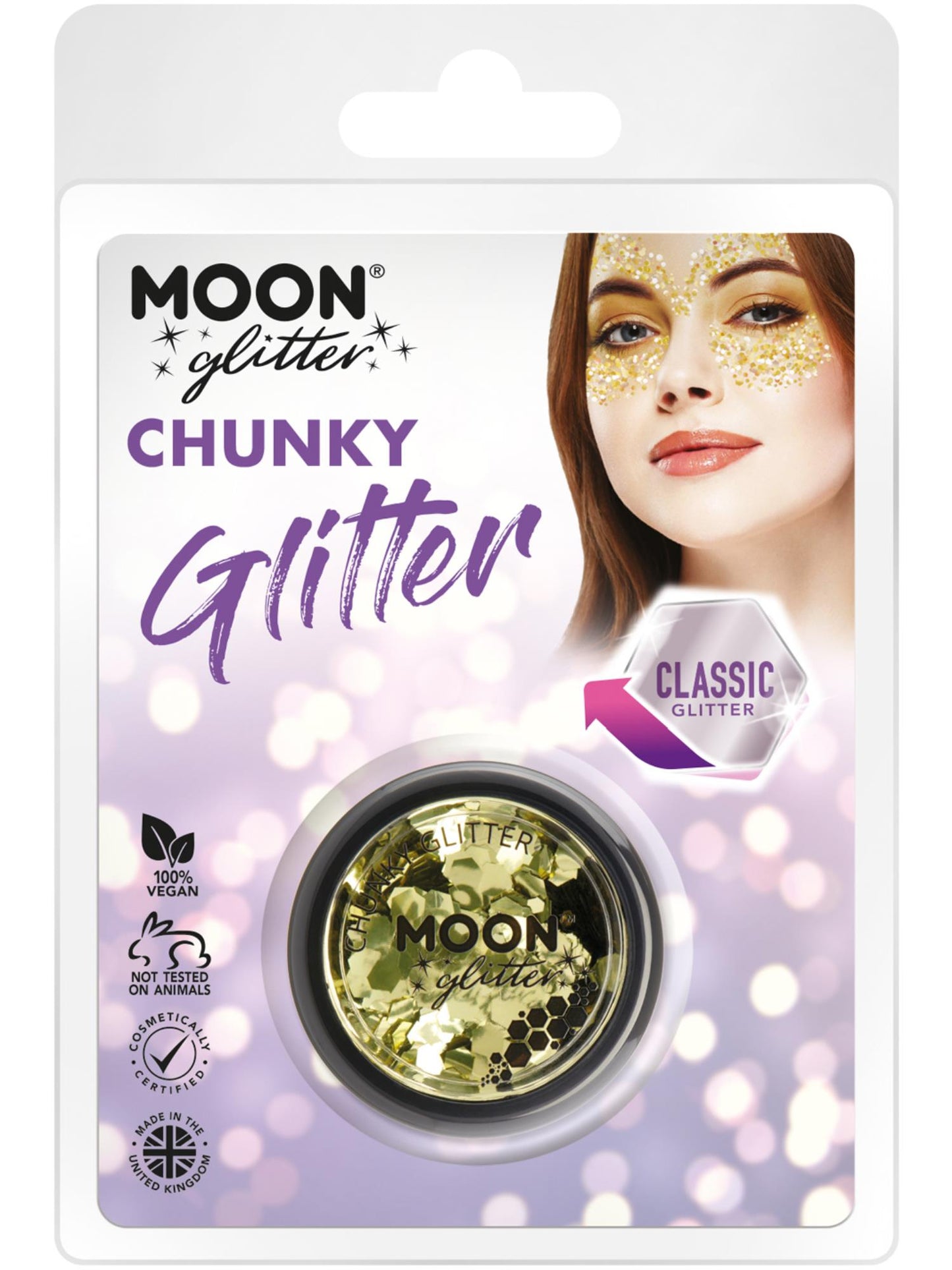 Moon Glitter Classic Chunky Glitter, Gold Wholesale