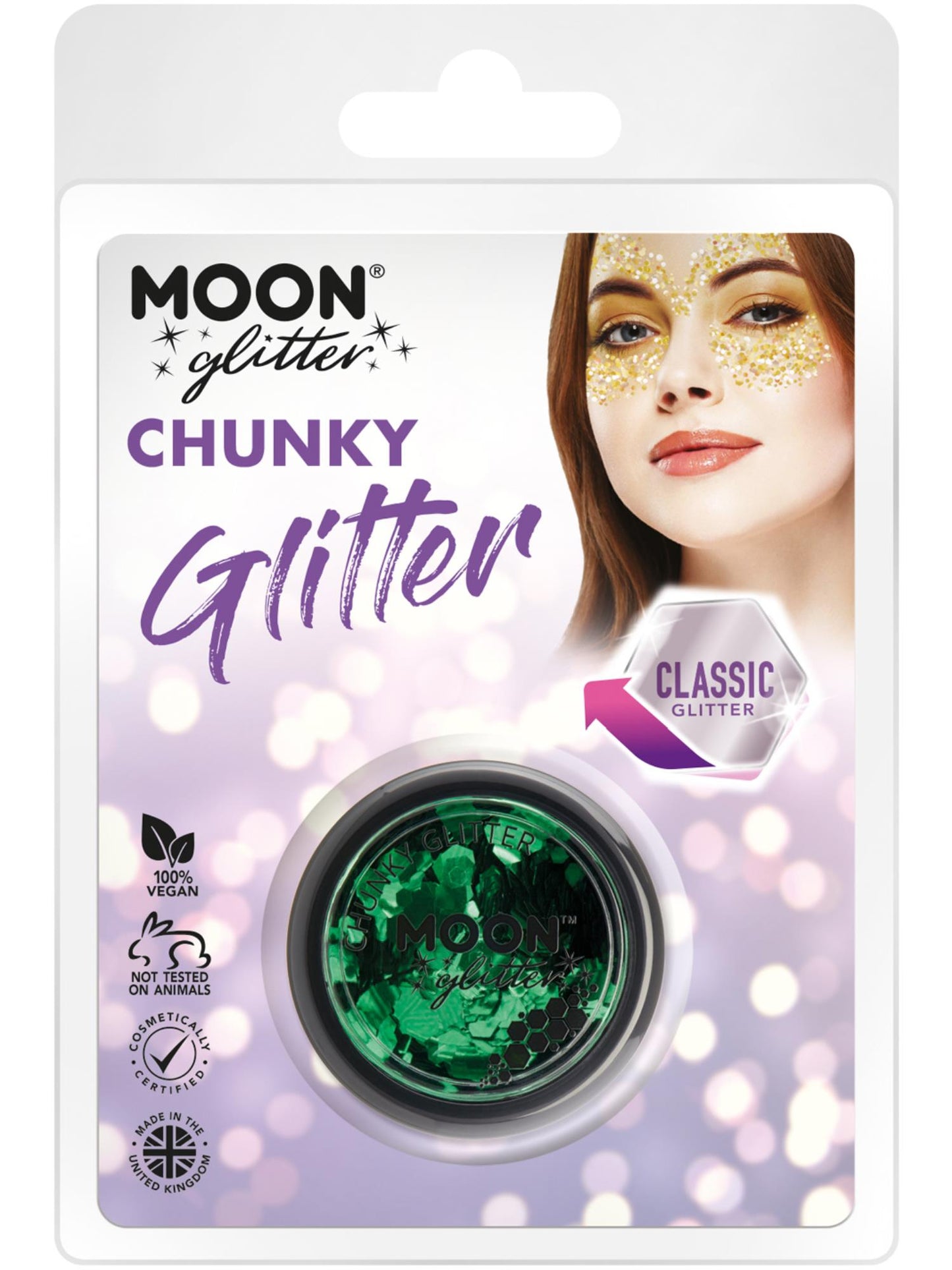Moon Glitter Classic Chunky Glitter, Green Wholesale
