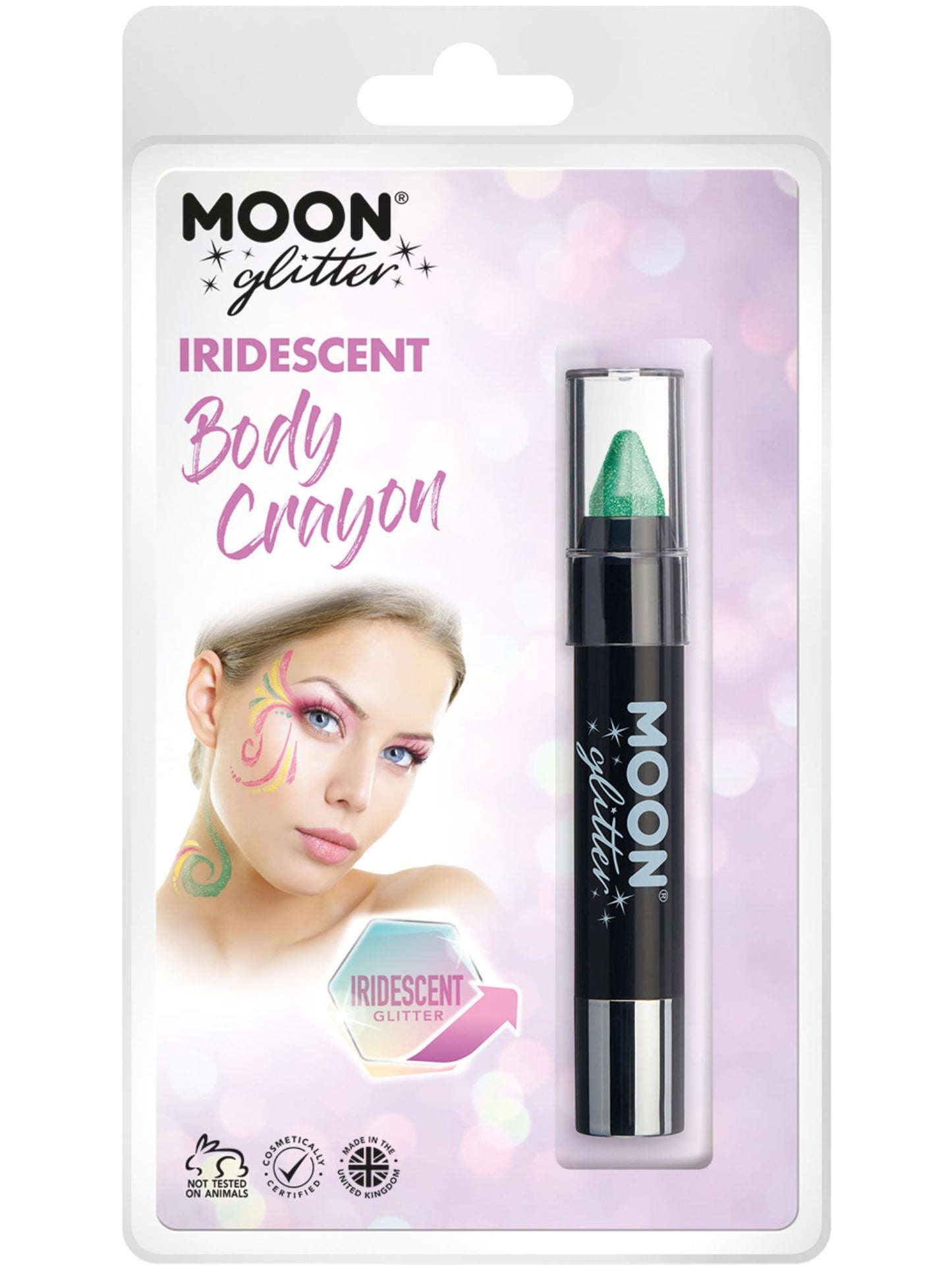 Moon Glitter Iridescent Body Crayons, Green Wholesale