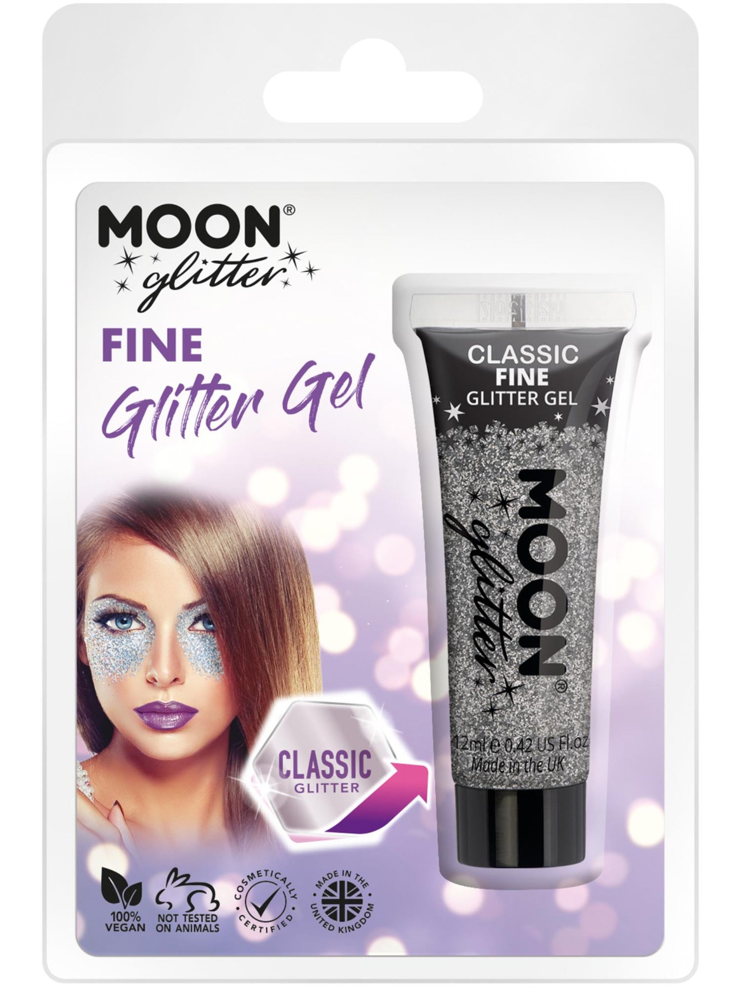 Moon Glitter Classic Fine Gliter Gel, Silver Wholesale