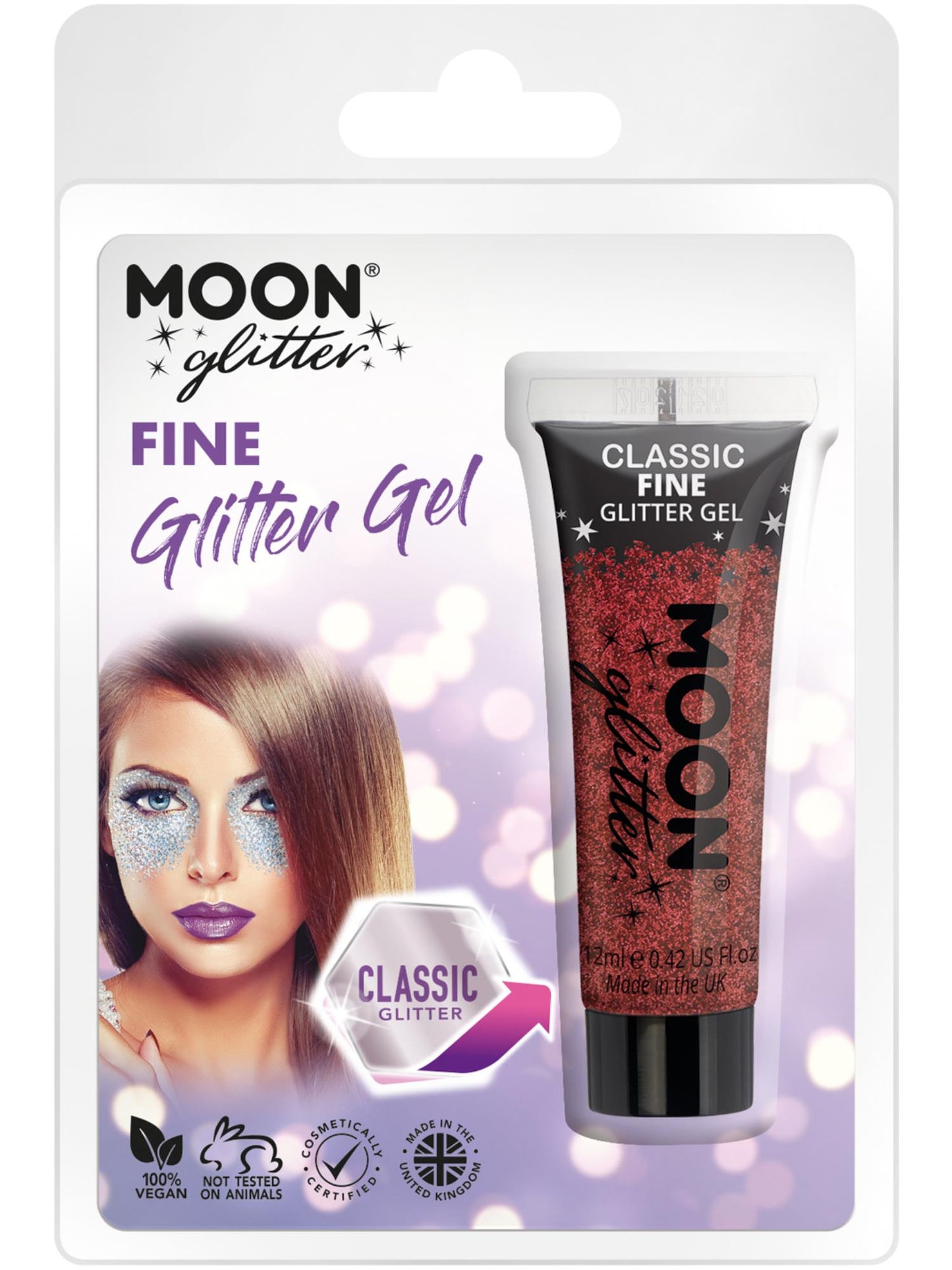 Moon Glitter Classic Fine Glitter Gel, Red Wholesale